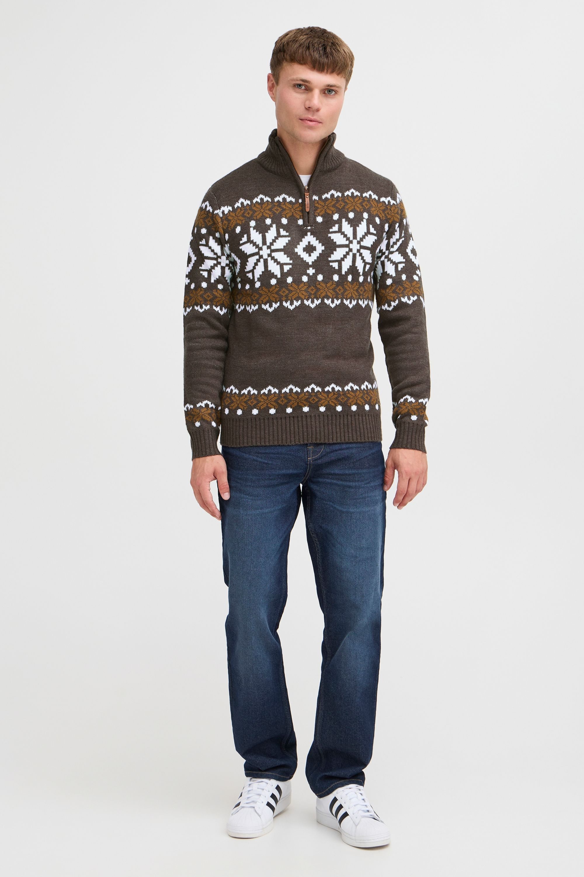 !Solid Troyer SDNorwin Strickpulli mit Norweger Strickmuster
