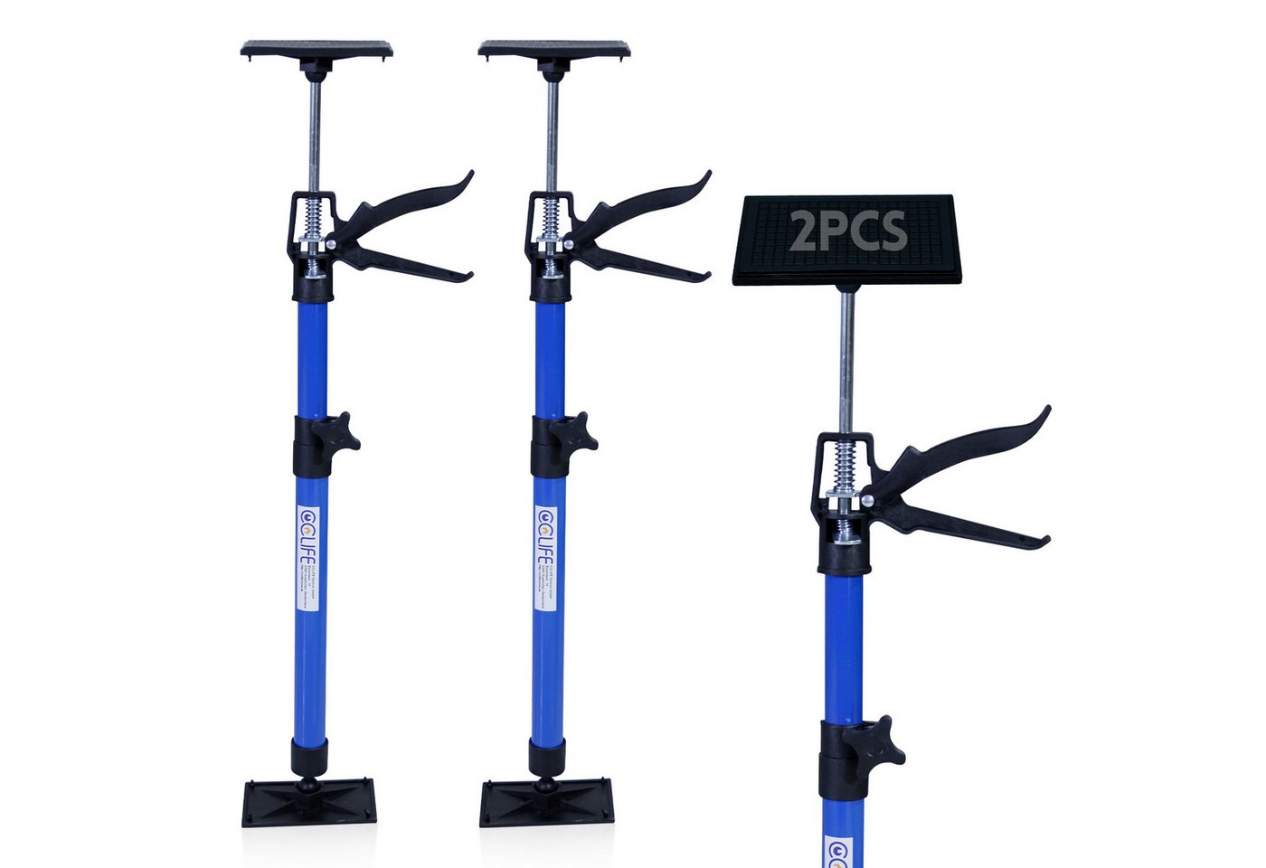 CCLIFE Klemmen Deckenstütze Montagestütze Einhandstütze Bis 30 kg, (2-St)