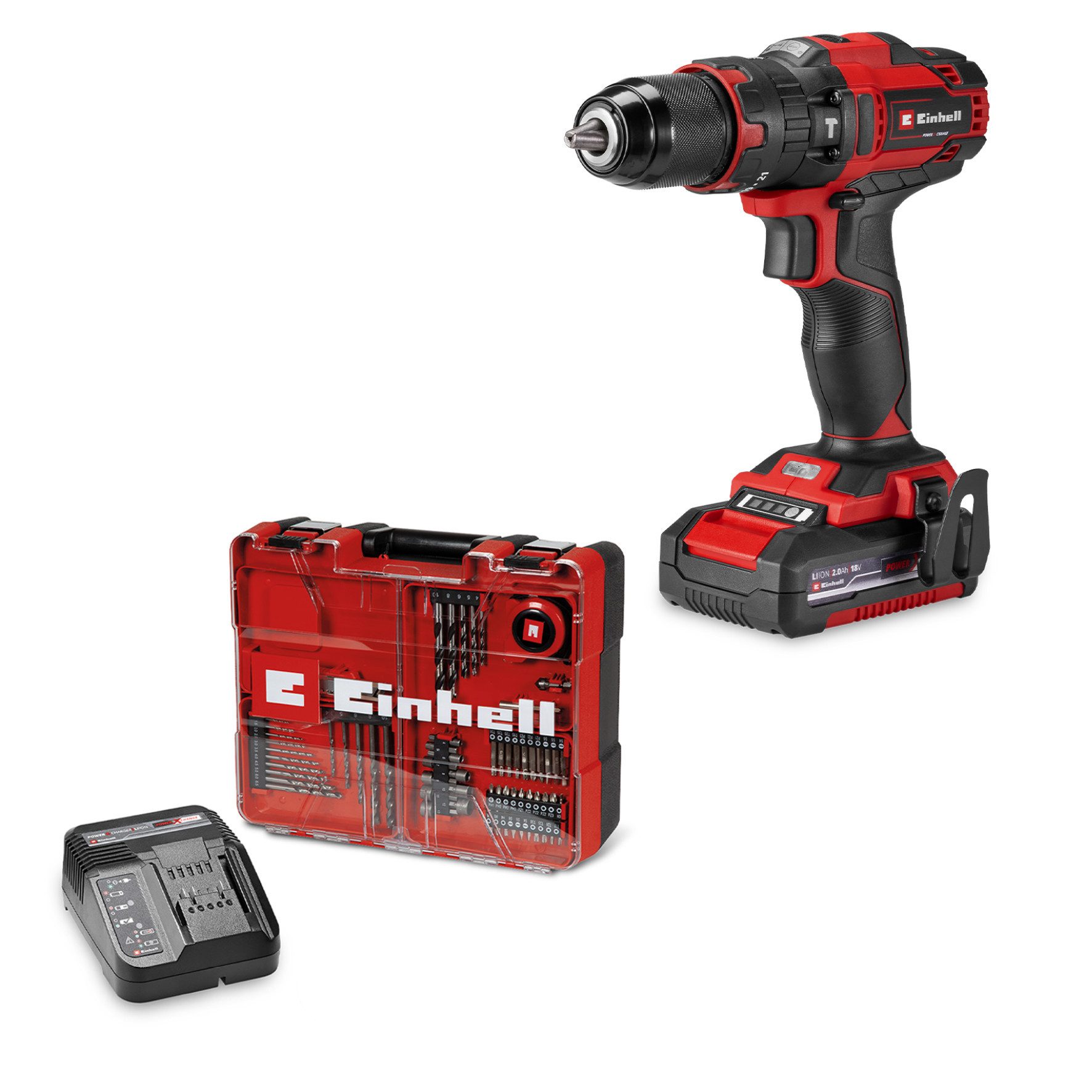 Einhell Akku-Schlagbohrschrauber TE-CD 18/40 Li-i +64 (1x2,0Ah)