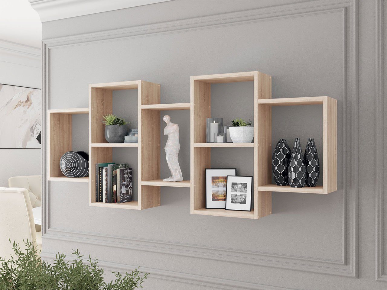 MIRJAN24 Wandregal Trio 001, 161x18x65 cm, günstig online kaufen