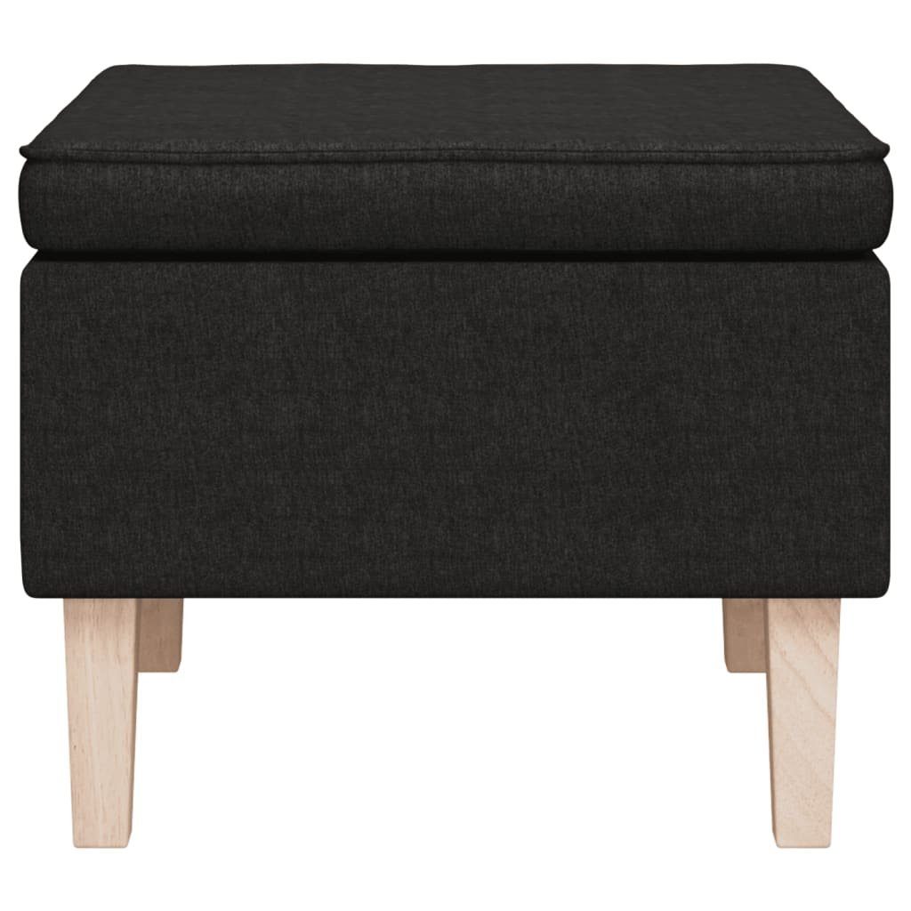 vidaXL Hocker Hocker mit Holzbeinen Schwarz günstig online kaufen