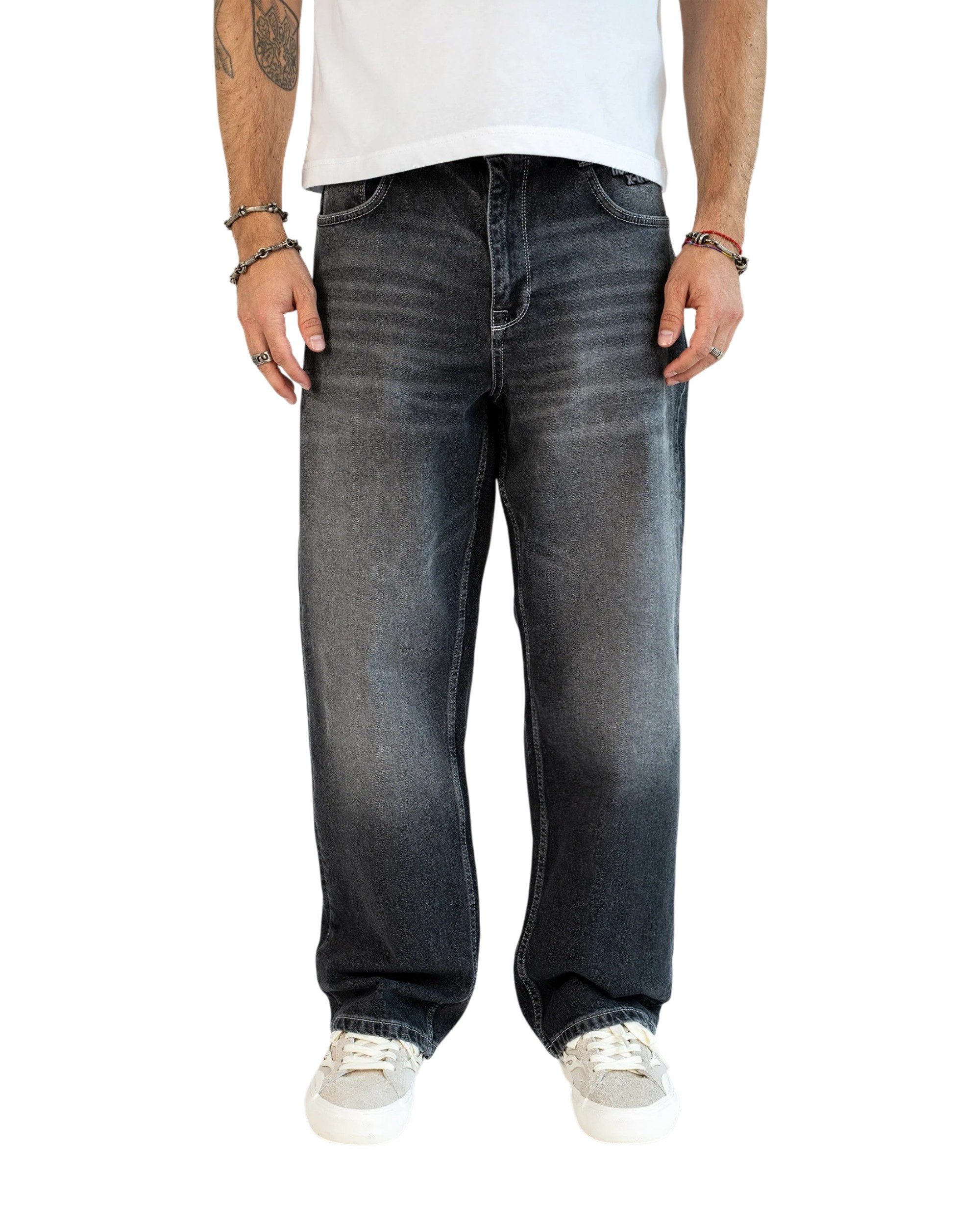 HOMEBOY Loose-fit-Jeans Jeans Home Boy x-tra Baggy Outlines (1-tlg) Kontrast-Nähte
