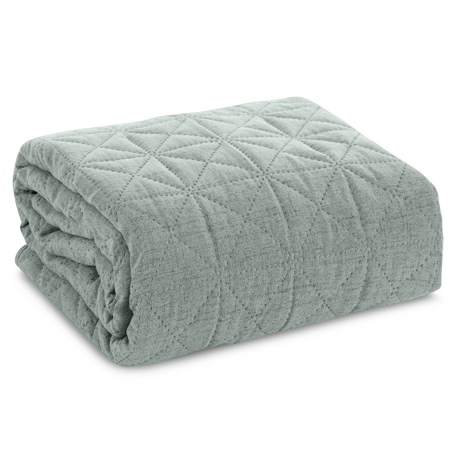Eurofirany Tagesdecke LEINOPTIK, Karomuster Steppung Doppelbett günstig online kaufen