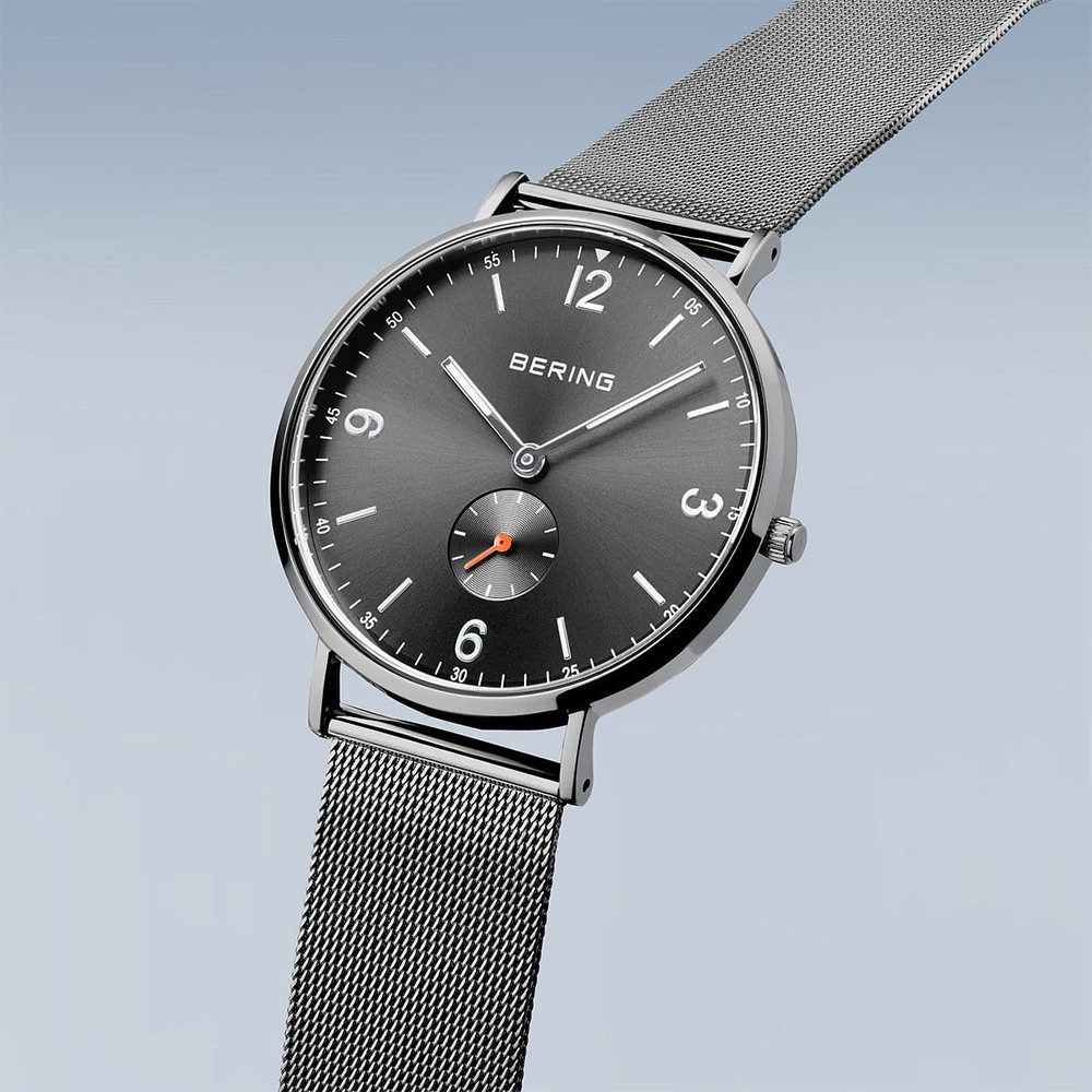 Bering Quarzuhr Bering Classic grau glänzend 14040-377 14040-377, Bering Classic grau glänzend 14040-377