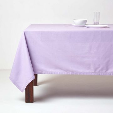 Homescapes Tischdecke Tischdecke aus 100% Baumwolle, 138 x 138 cm, Flieder (1-tlg)