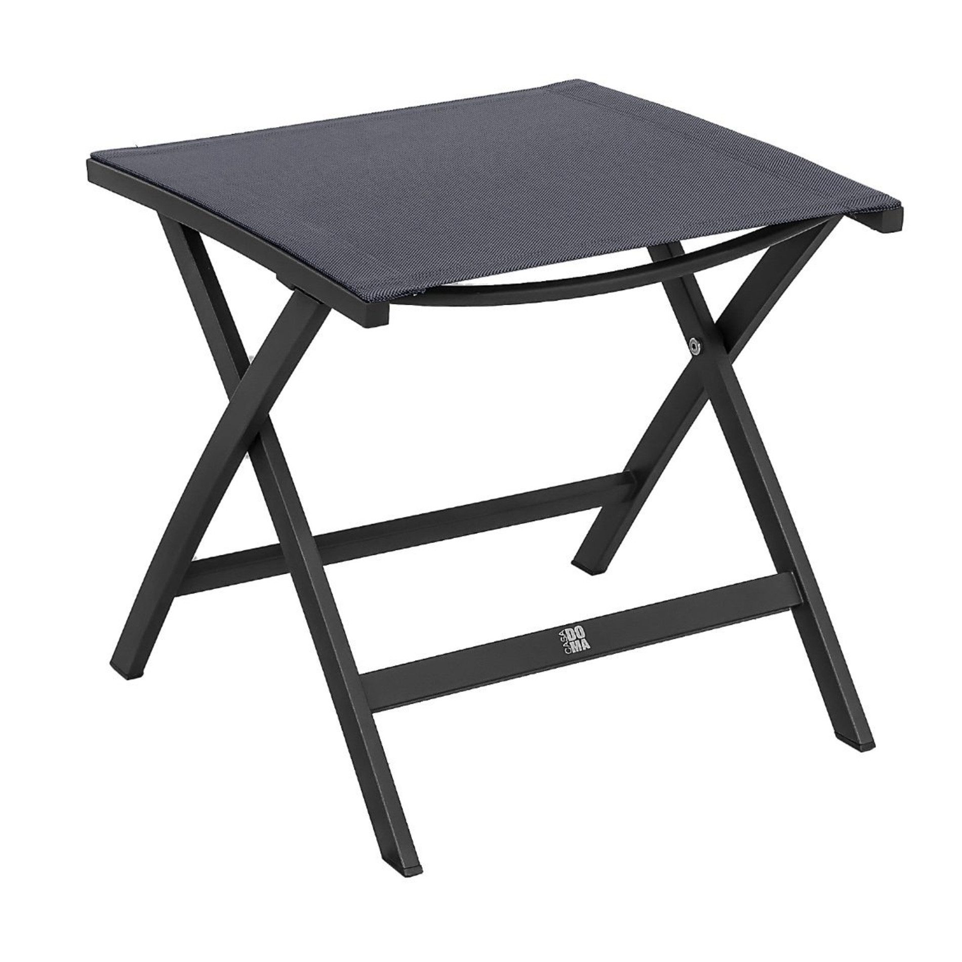 CASA DOMA Gartenlounge-Hocker Mineo, Gartenhocker, Fußhocker, Edelstahl anthrazit, Sunproof® Sling