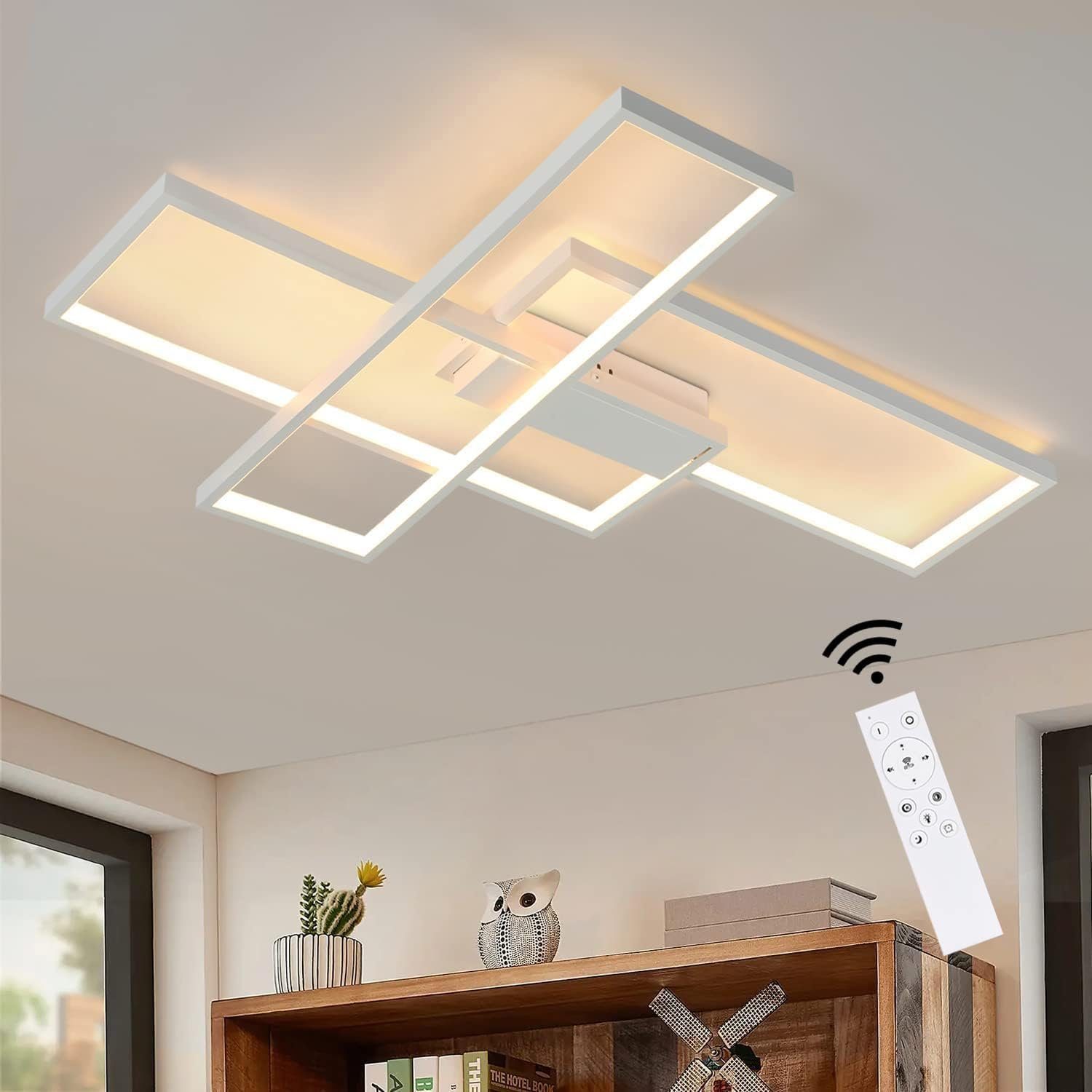 Deckenleuchte ZMH Multifunktional, LED Wandlampe fest Geometrisch integriert dimmbar, LED Modern weiß LED Deckenleuchte