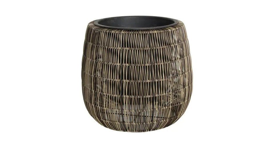 Trend Line Pflanzkübel TrendLine Polyrattan Pflanztopf Ø 45 x 40 cm braun günstig online kaufen