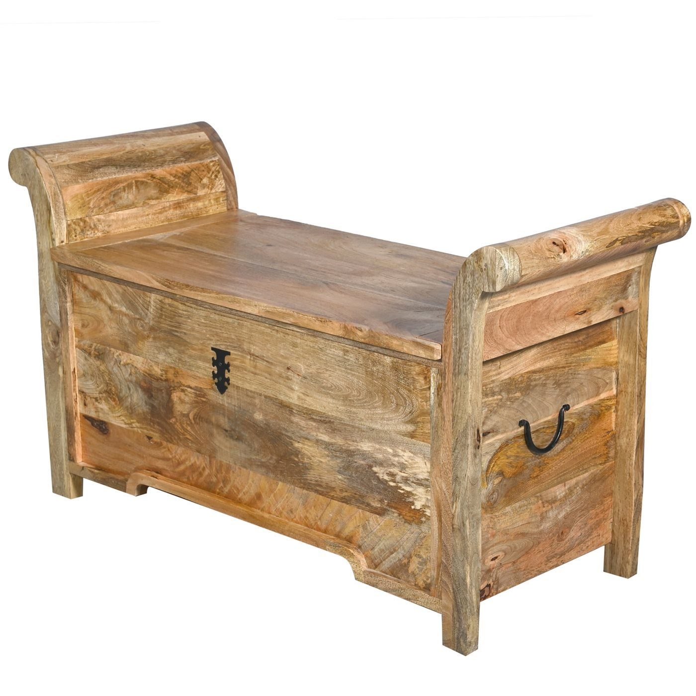 baario Sitztruhe Truhenbank ADNA Vintage, braun Sitztruhe Stauraum