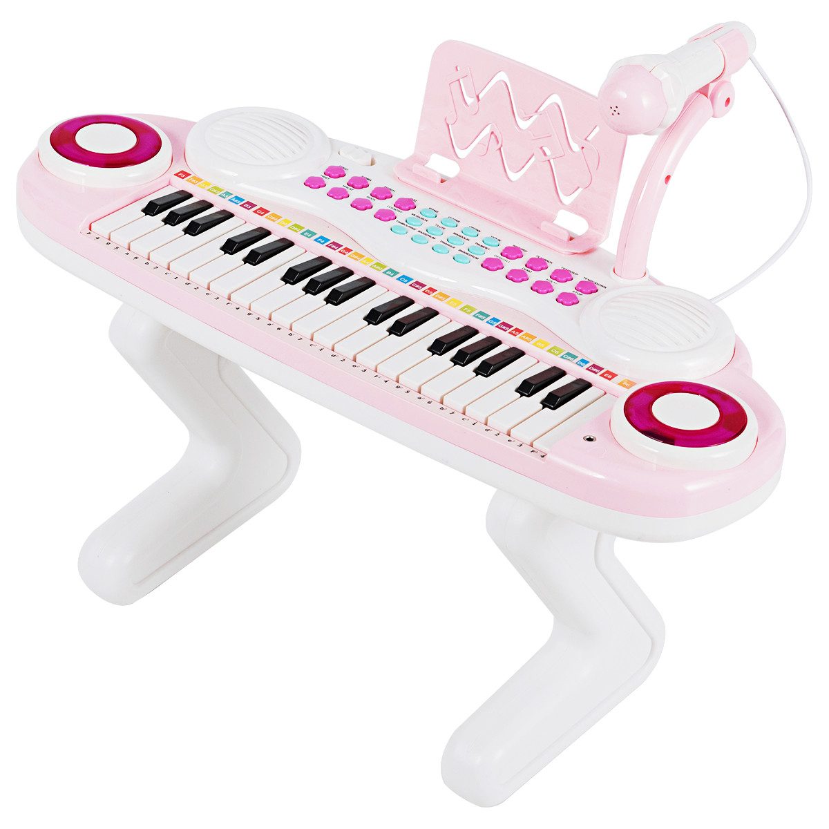 COSTWAY Spielzeug-Musikinstrument 37 Tasten, mit Licht günstig online kaufen