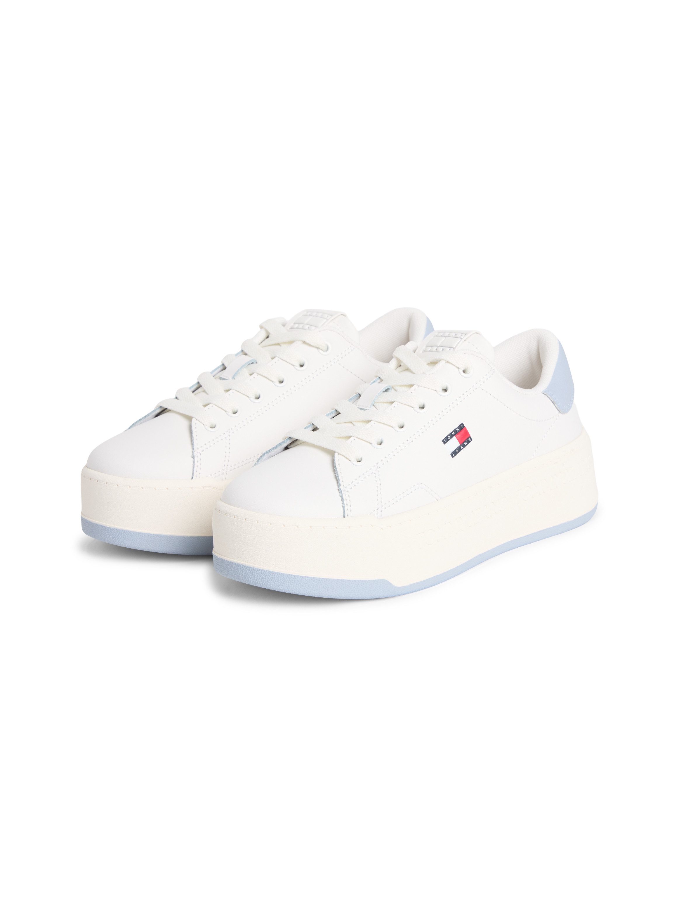 Tommy Jeans PLATFORM LOGO SNEAKER Plateausneaker Schnürschuh, Halbschuh, Freizeitschuh mit seitlicher Logoflag
