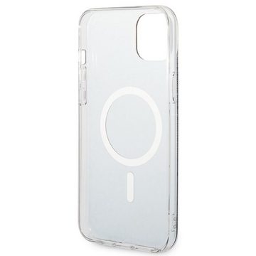 Guess Handyhülle GUESS Schutzhülle für Apple iPhone 14 Plus Hard Case 4G Print MagSafe Cover Etui Schwarz