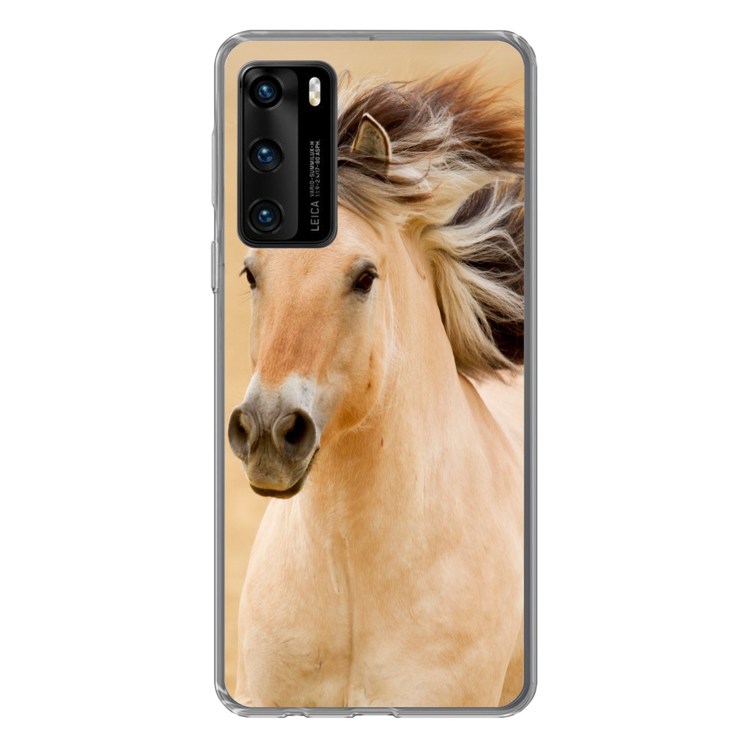 MuchoWow Handyhülle für Huawei P40 Pferde - Tiere - Mähne - Porträt, Handy Case, Silikon, Bumper Case Dünn