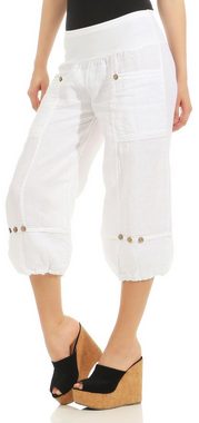 malito more than fashion Caprihose 1575 Damen 3/4 Leinenhose