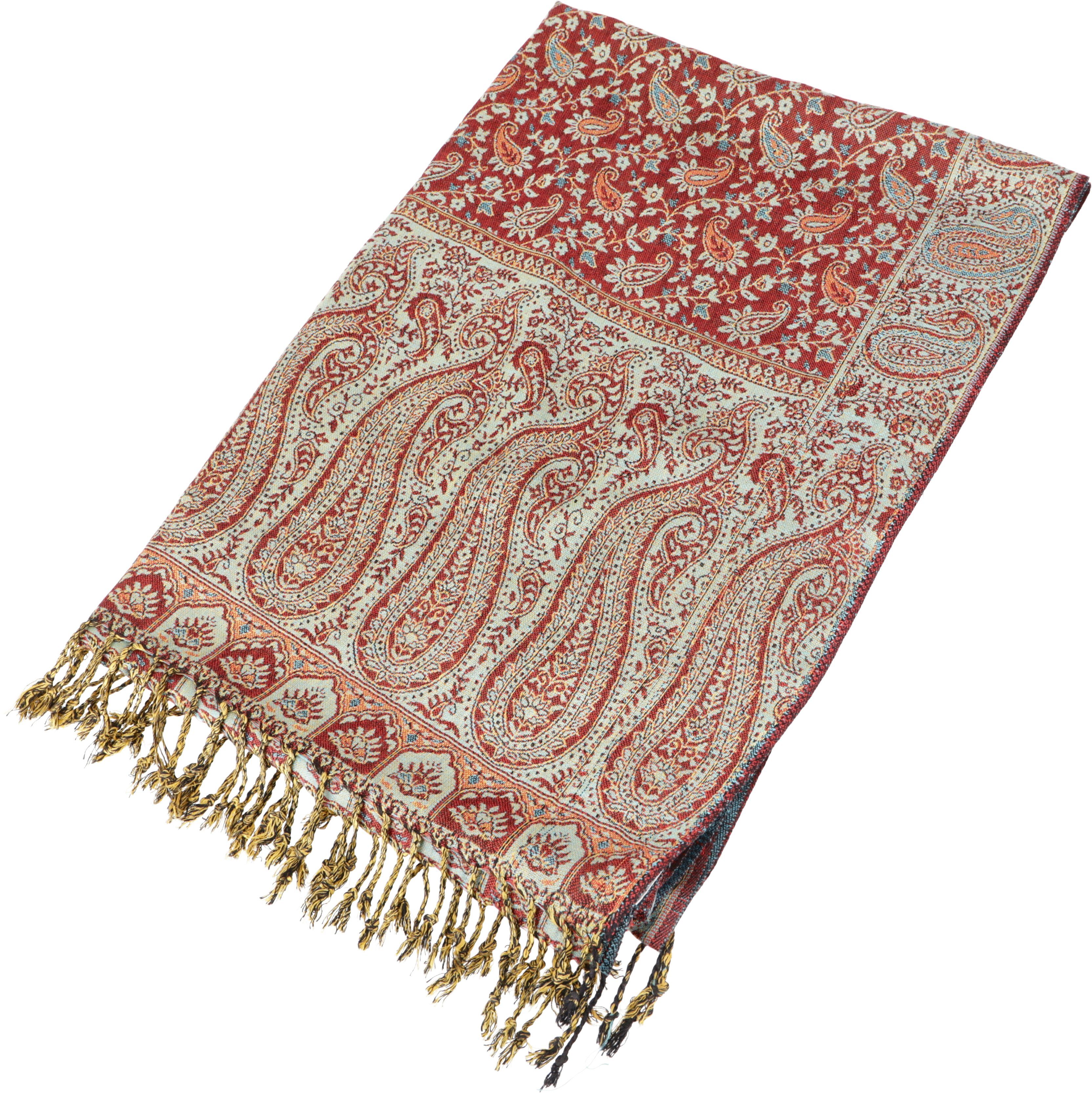 Guru-Shop Halstuch Indischer Schal, Stola mit Paisley Muster,..