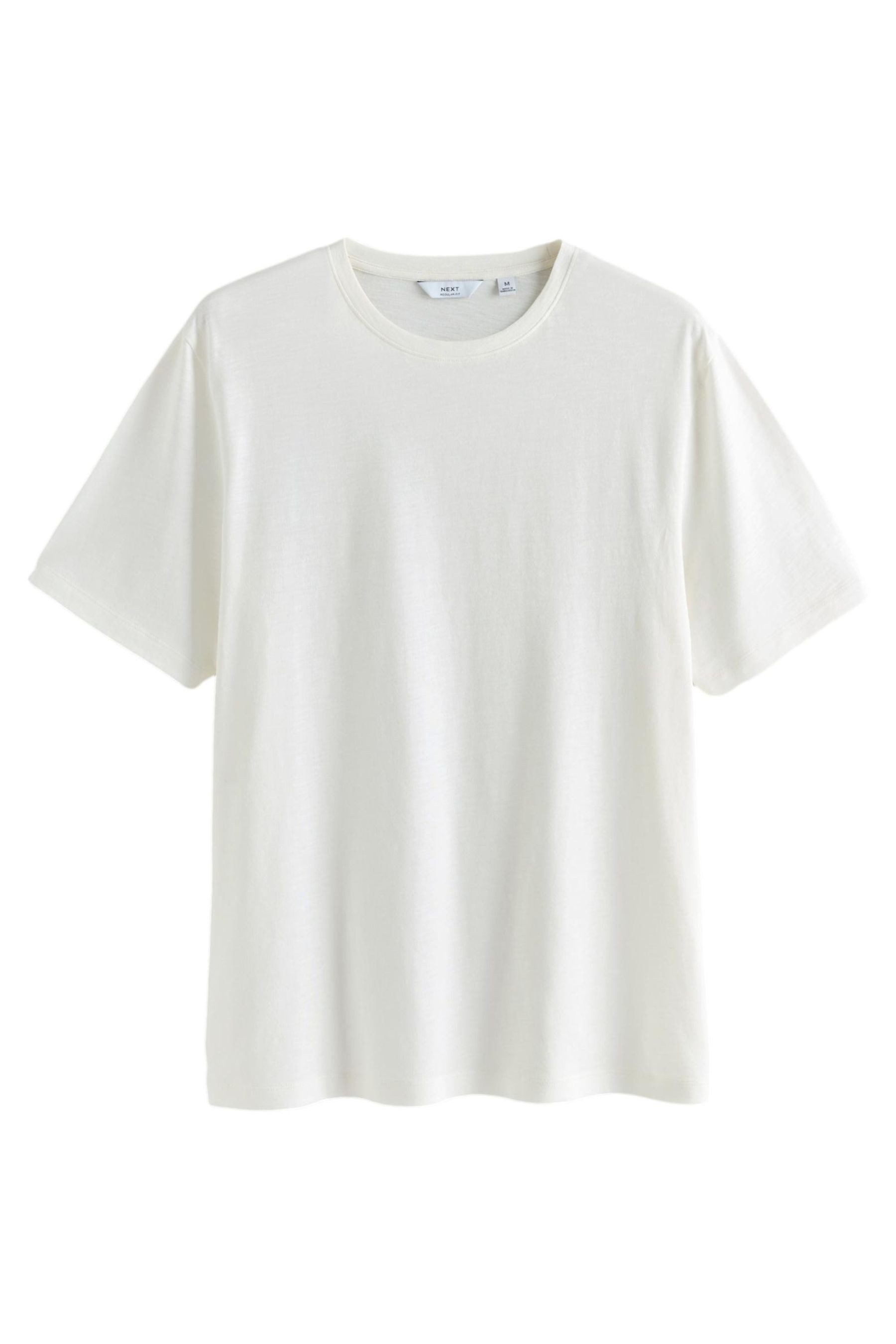 T-Shirt Leichtes, genopptes Modal-T-Shirt