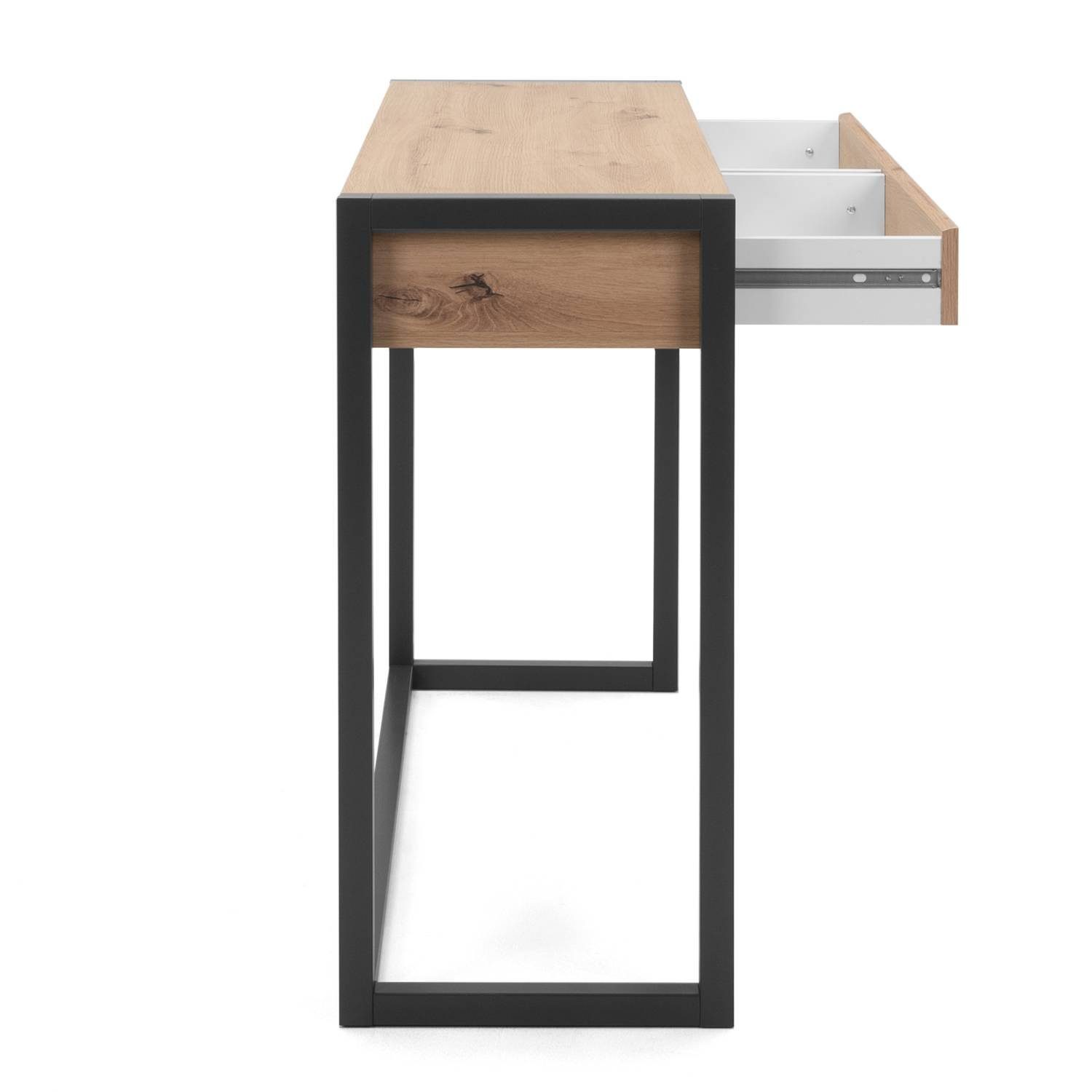 Homestyle4u Konsolentisch Sideboard Schubladen Anrichte 2 Flurtisch (kein Beistelltisch Set) Holz