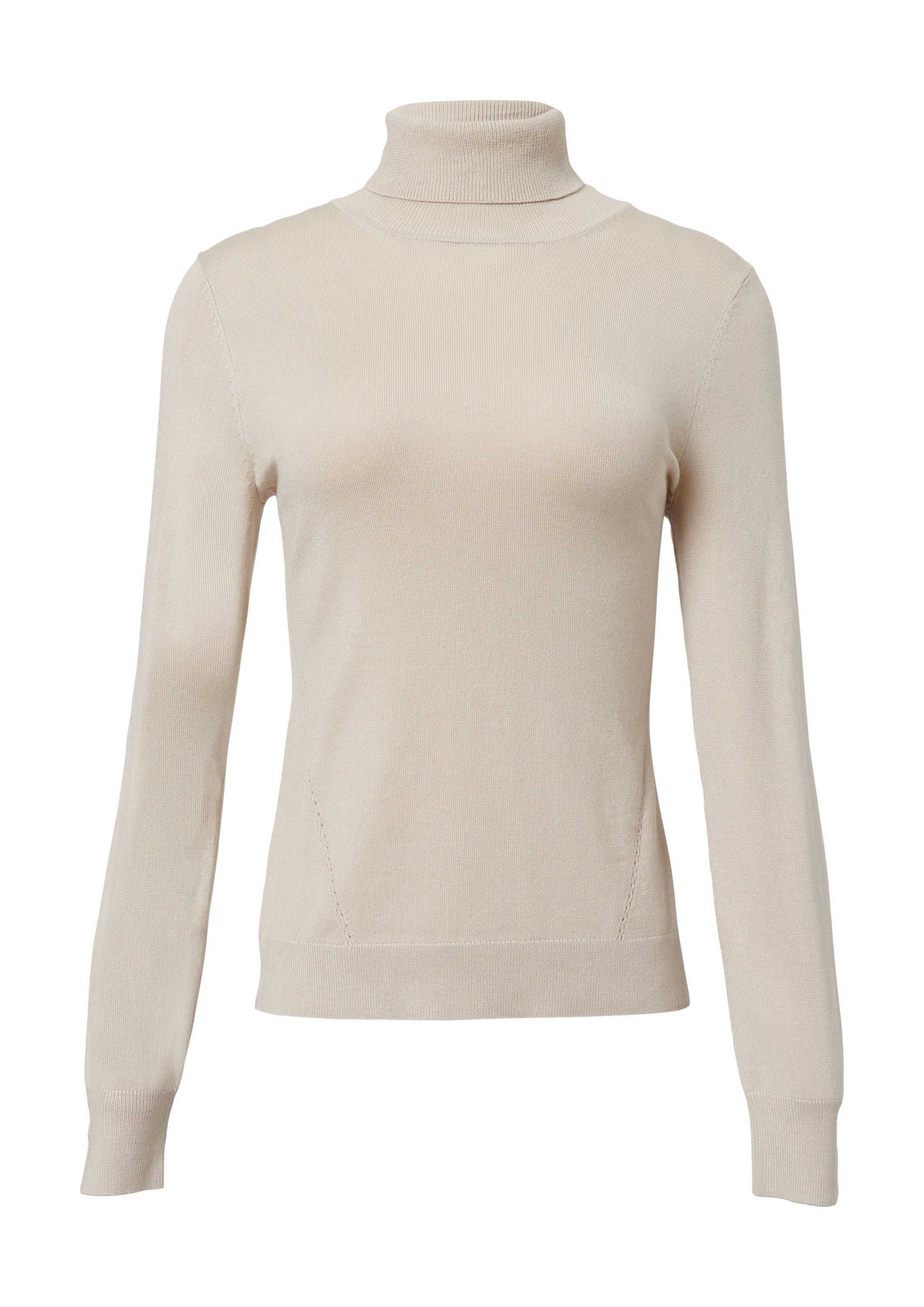 comma Longpullover Strickpullover Eleganter Feinstrickpullover mit günstig online kaufen