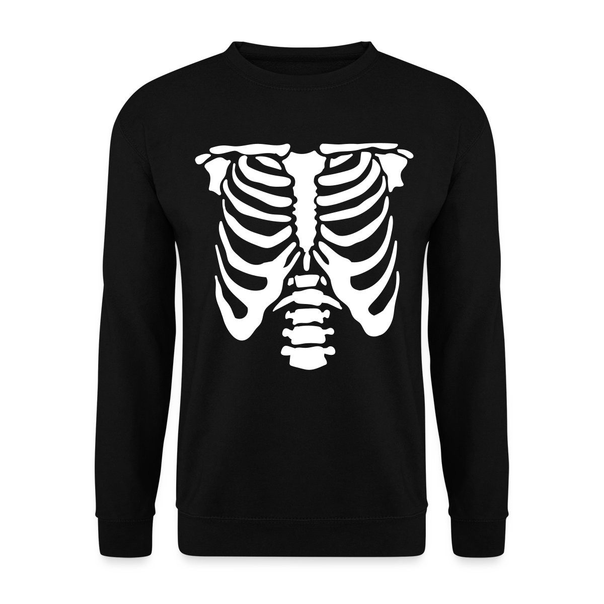 Spreadshirt Sweatshirt Halloween Skelett Kostüm Unisex Pullover (1-tlg)