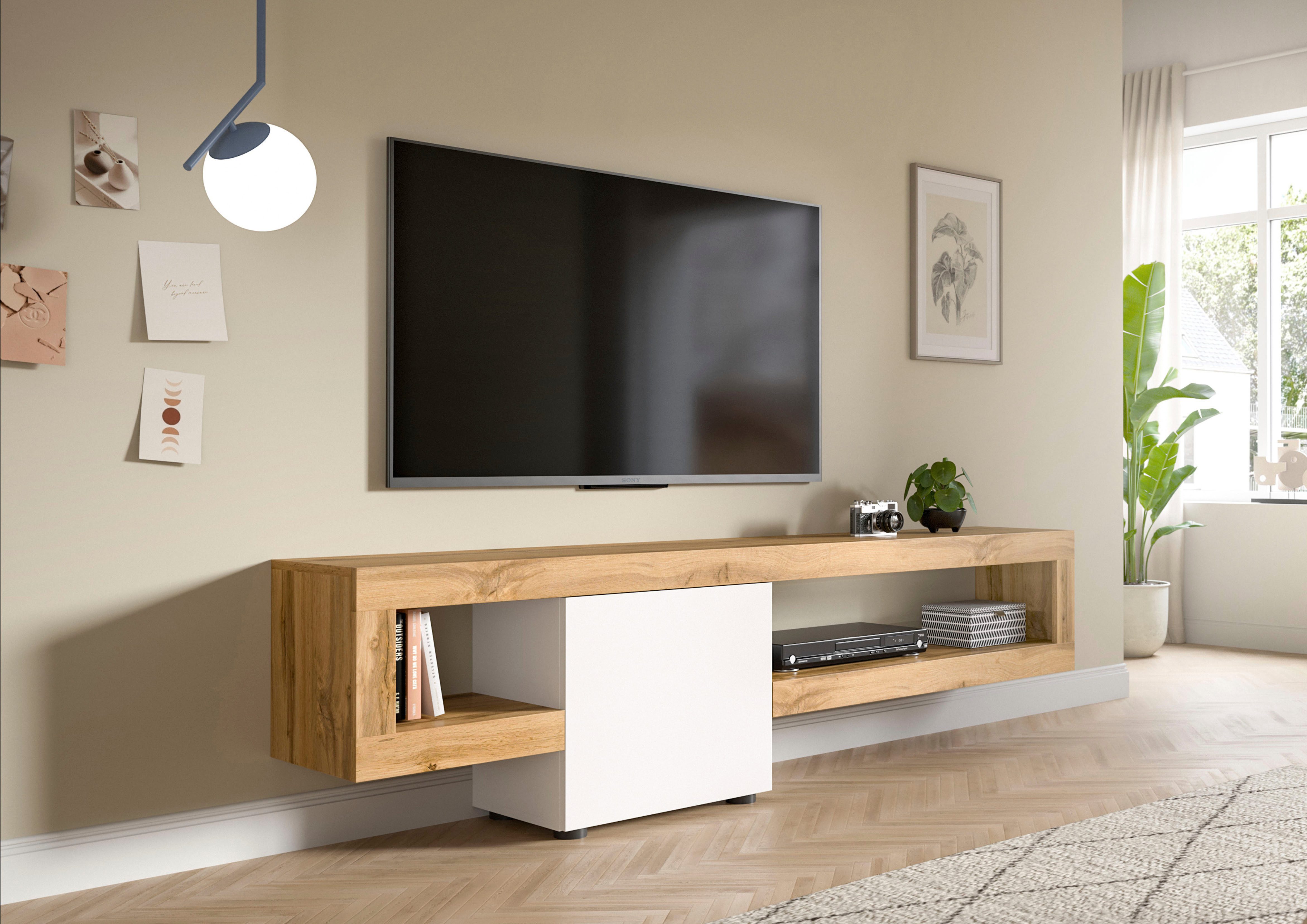 INOSIGN Lowboard Zolder, Breite 190 cm, push-to-open, 1 Tür, 2 offene Fäche günstig online kaufen