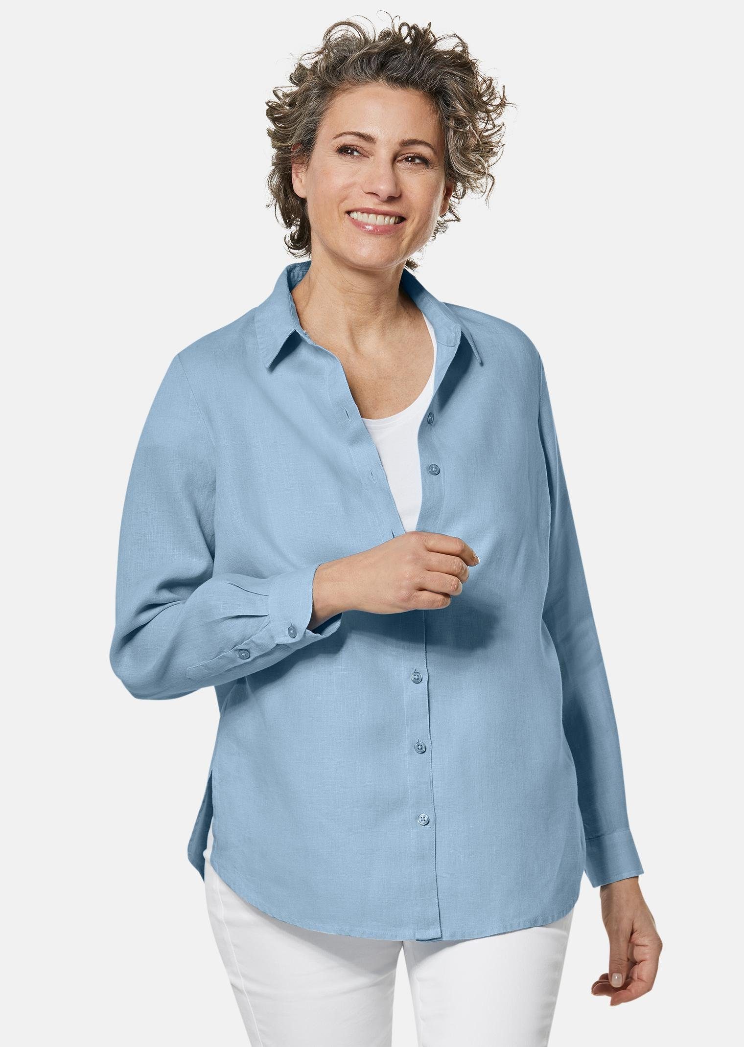 GOLDNER Langarmbluse Leinenbluse günstig online kaufen