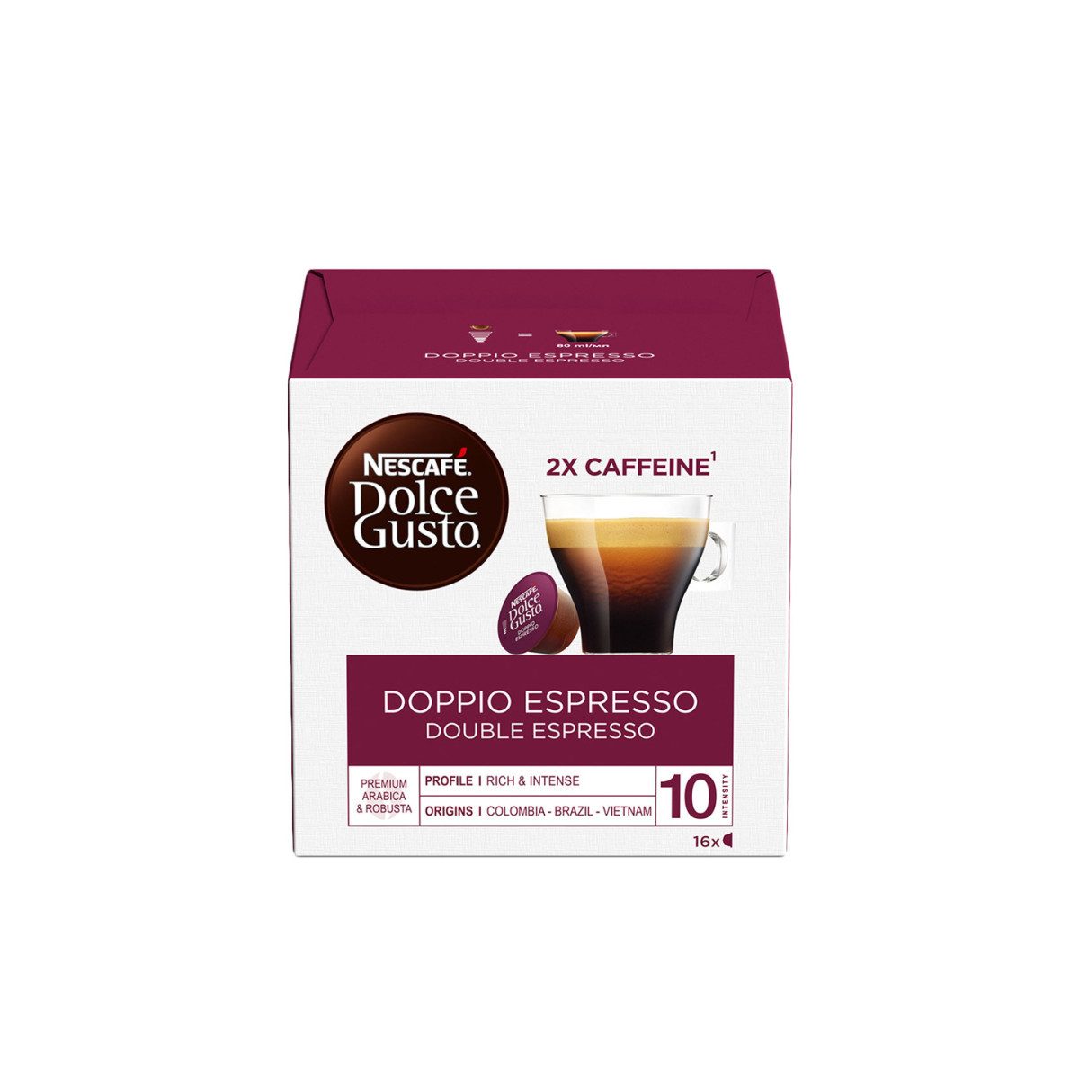 NESCAFE Kaffee Kaffeekapseln NESCAFÉ® Dolce Gusto® Doppio Espresso, 16 Stk.