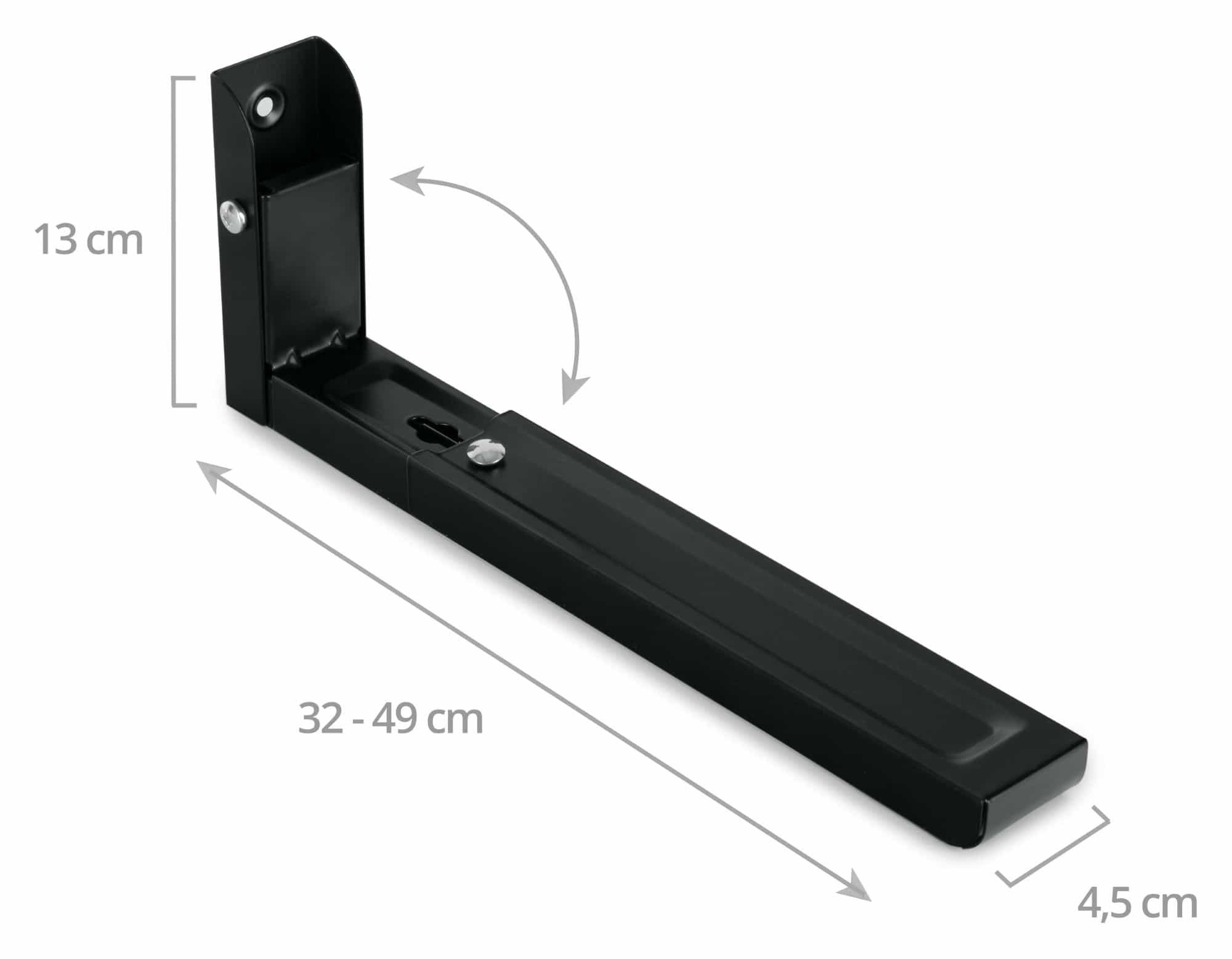 Pronomic Mikrowellen-Wandhalterung Universal Mikrowellen Wandhalterung - ausziehbar, Tragkraft max. 30 kg, (bis 0 Zoll)
