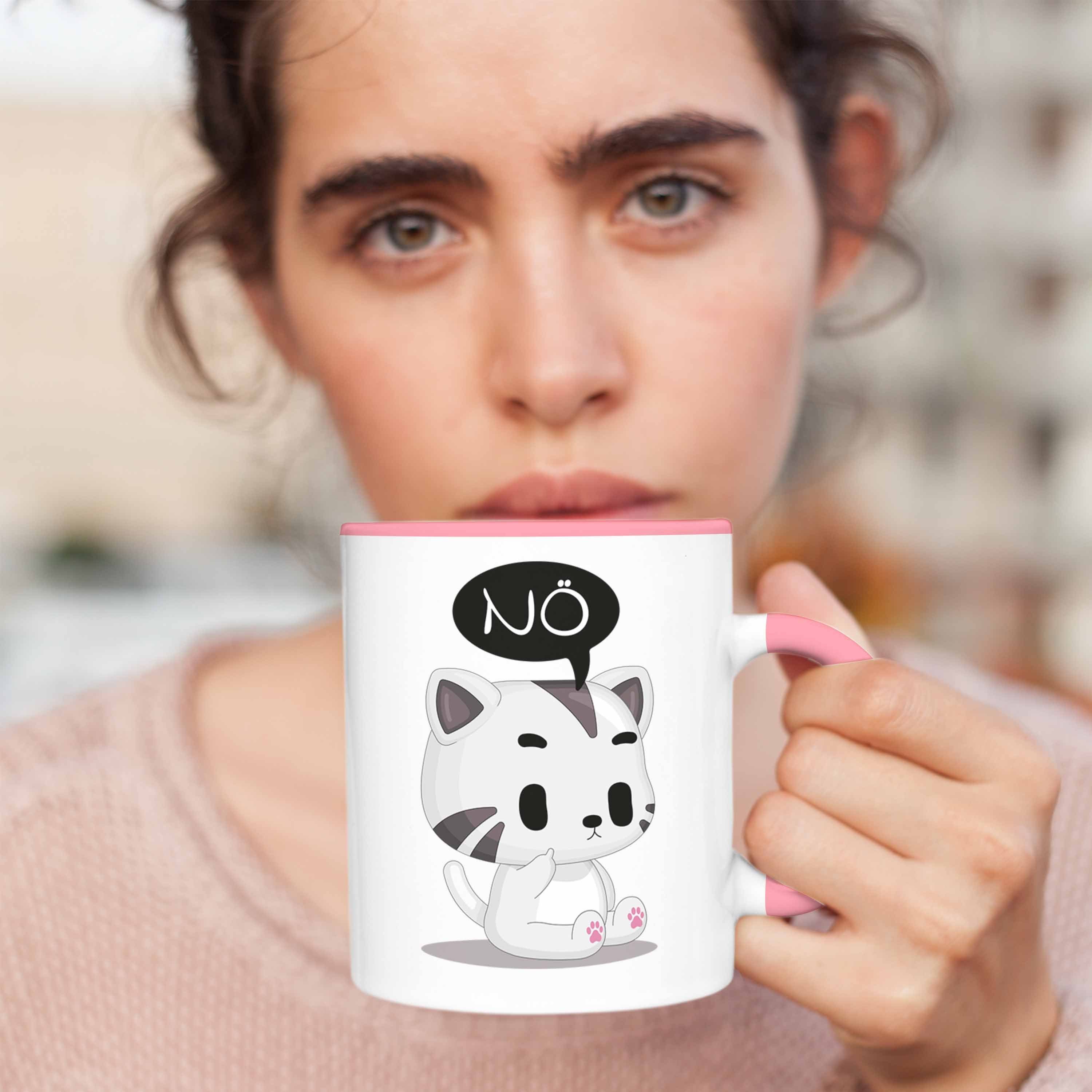Rosa Frauen Lustige Kollegin - Trendation Nö Tasse Geschenkidee Katze Kaffeetasse Trendation Tasse für