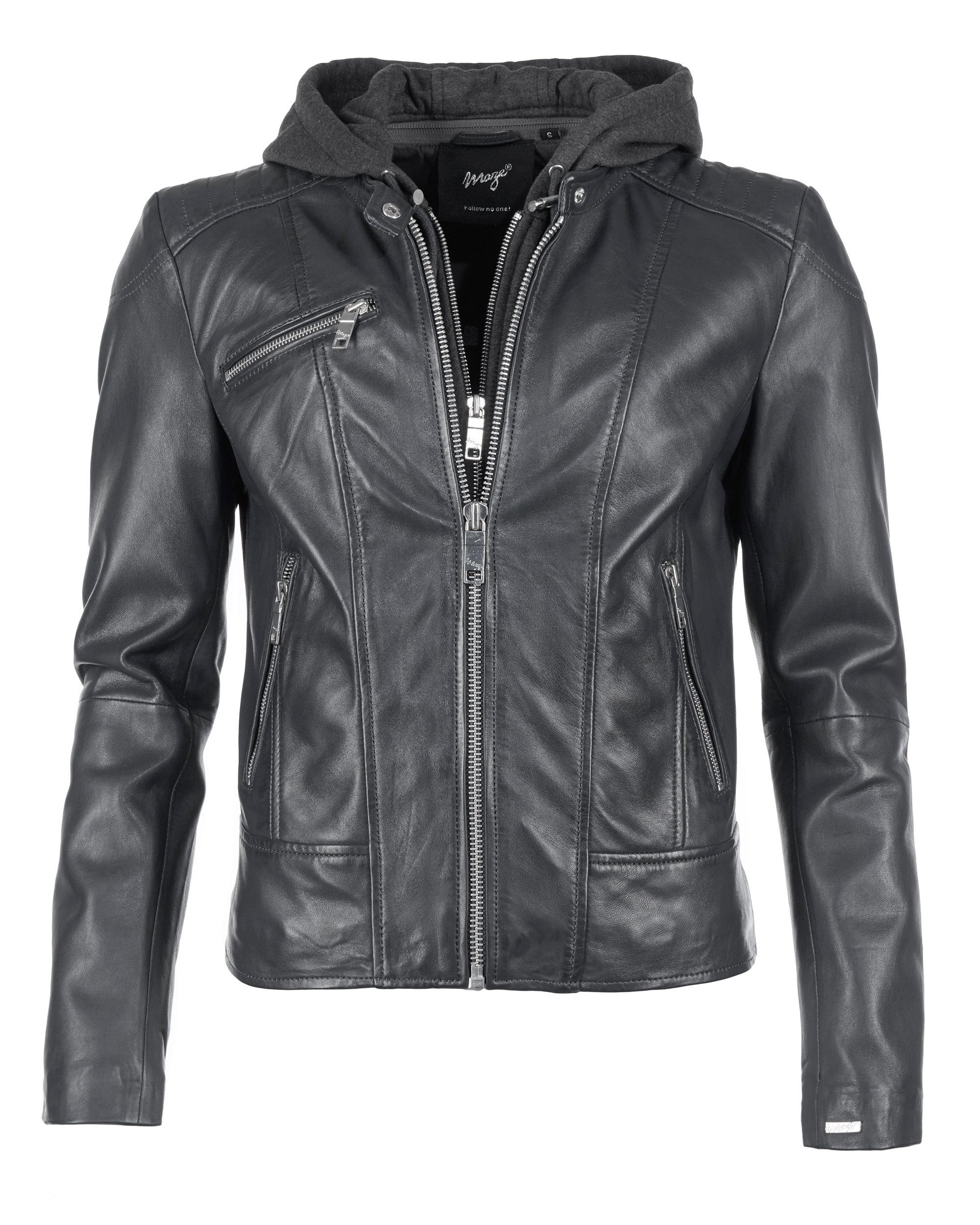 Maze anthracite Mico Lederjacke