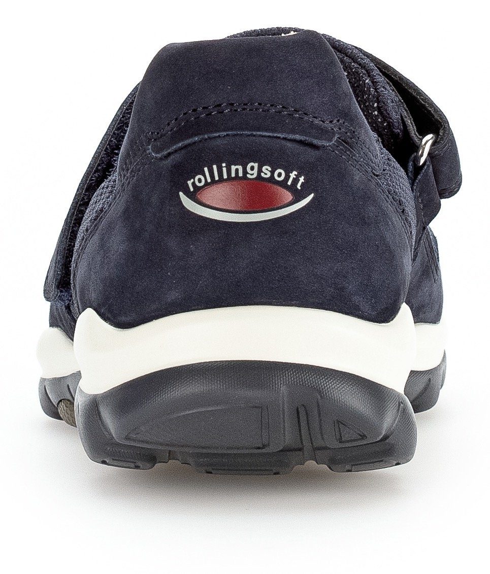 rollingsoft Riemchenballerina, Klettschuh, Freizeitschuh, Komfortschuh mit Lochmuster