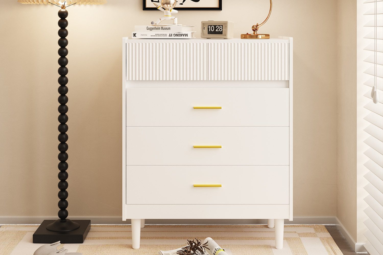 HOMAVO Kommode mit Schubladen für Wohnzimmer Schlafzimmer modern & geräumig (FSC®, viel Stauraum, pflegeleicht), für Wohnzimmer Schlafzimmer Büro Flur
