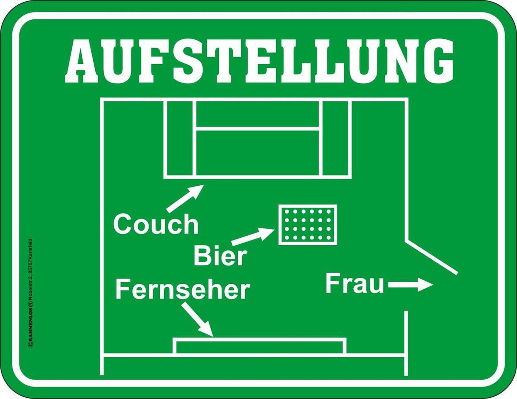 Magnet Aufstellung Fußball - Магніти - Couch Bier Fernseher Frau