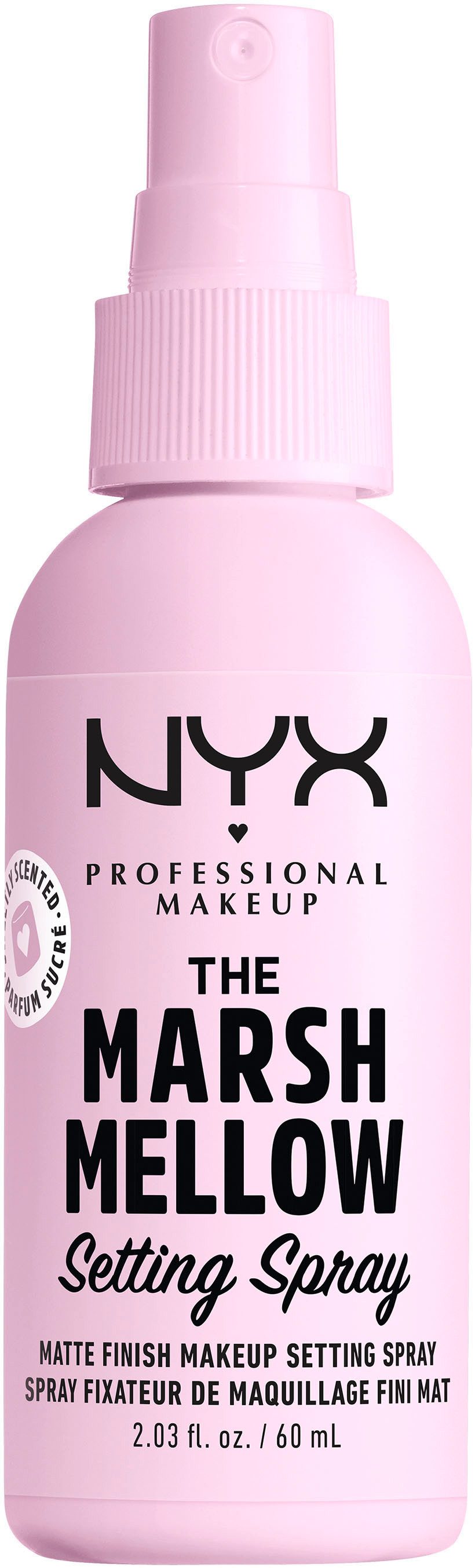 NYX PROFESSIONAL MAKEUP Fixierspray Makeup Marshmellow Setting Spray, mattes Finish mit süßem Marshmallow-Duft