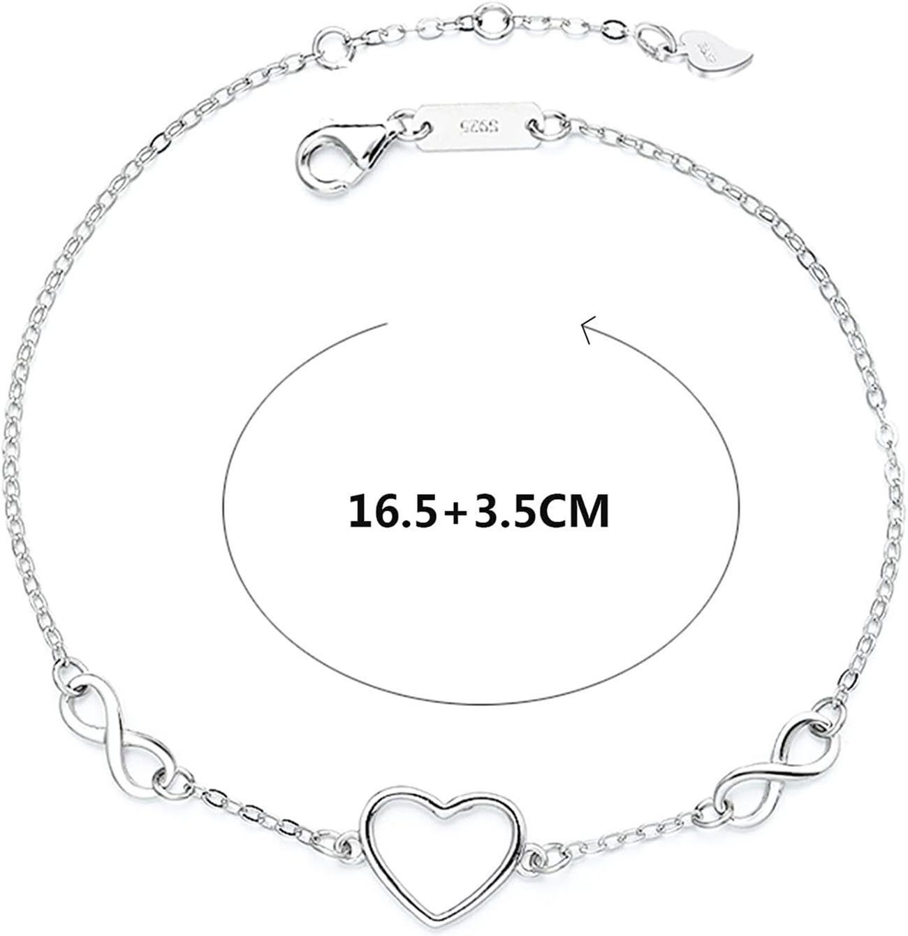 SOTOR Charm-Armband Sterling des Zeichen Silber Baum 925 Herz-Armband, Lebens-Armbandes 8