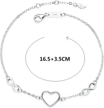 SOTOR Charm-Armband 925 Sterling Silber 8 Zeichen Herz-Armband, Baum des Lebens-Armbandes