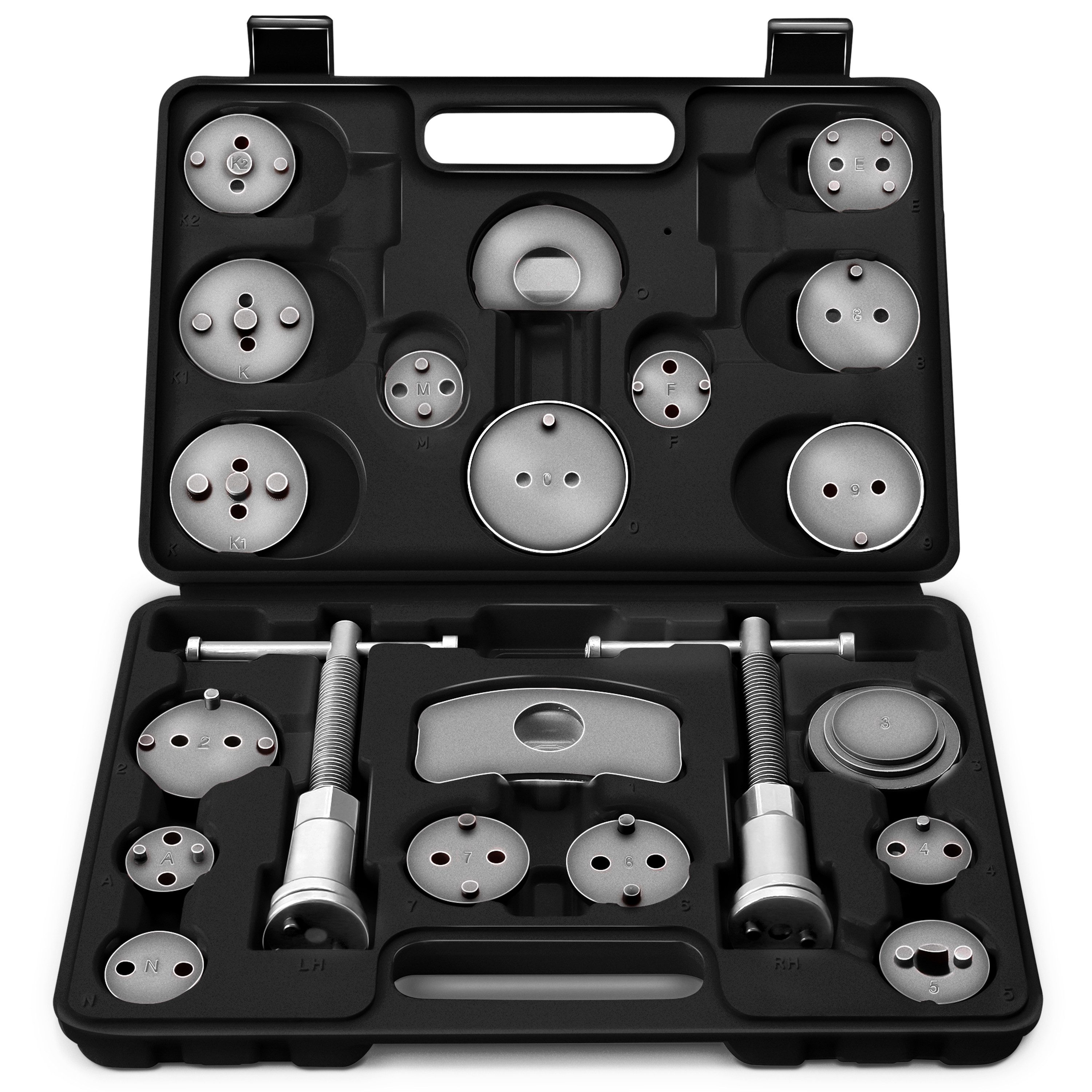 TRESKO Montagewerkzeug TRESKO 22tlg Bremskolbenrücksteller schwarz Set Bremskolben Satz Kolbe, universell