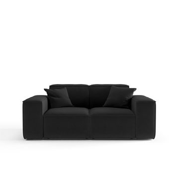 Fun Möbel Sofa Sofa Designersofa CELES 2-Sitzer in Stoff inkl. 2 Zierkissen