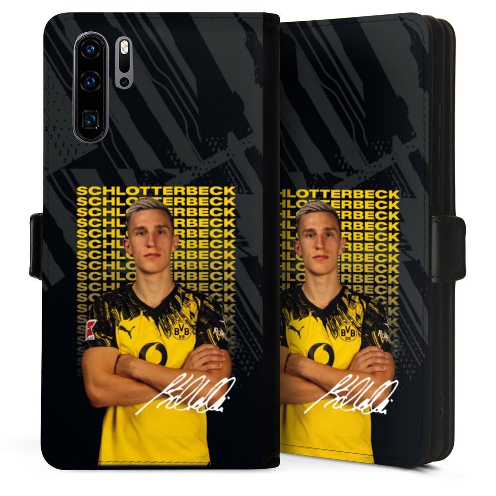 DeinDesign Handyhülle Borussia Dortmund Nico Schlotterbeck BVB Nico Schlotterbeck 25/26, Huawei P30 Pro New Edition Hülle Flip Case Klapphülle