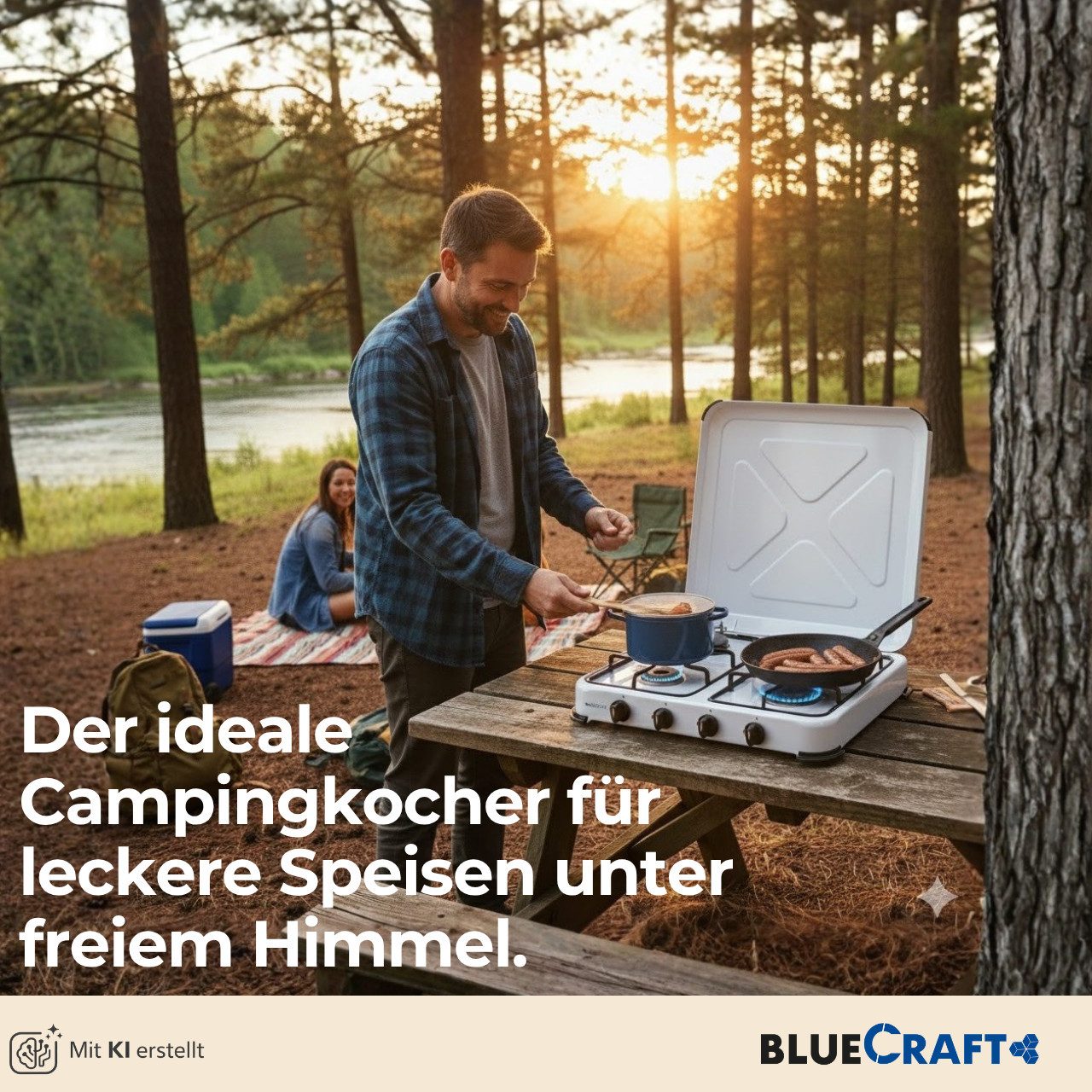BlueCraft Gaskocher 4 flammig 50mbar Propan Gas Campingkocher 5,8 kW Gas-Kochfeld Gasherd, (für Propan-Gasflasche Gas-Kochfeld), Camping Gas Kocher 4 flammen fü – Bild 4 von 5