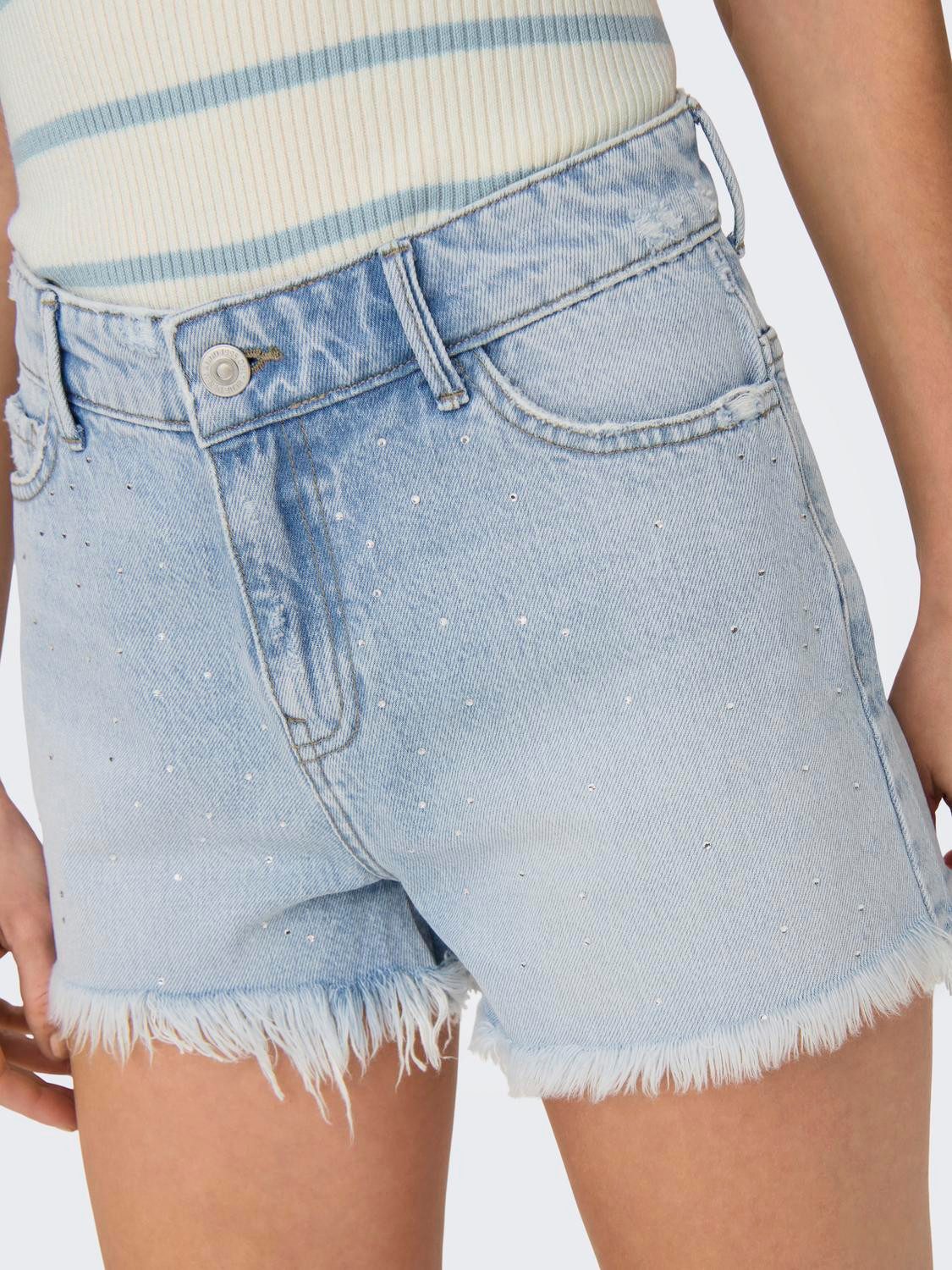 ONLY Jeansshorts ONLPACY HW RHINESTONE DNM günstig online kaufen