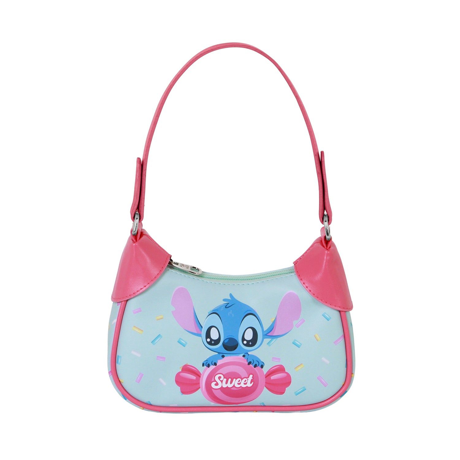 Karactermania Schultertasche Disney Lilo und Stitch Umhängetasche Handtasche Tasche City Bag, Hauptfach mit Reißverschluss, weiches Innenfutter