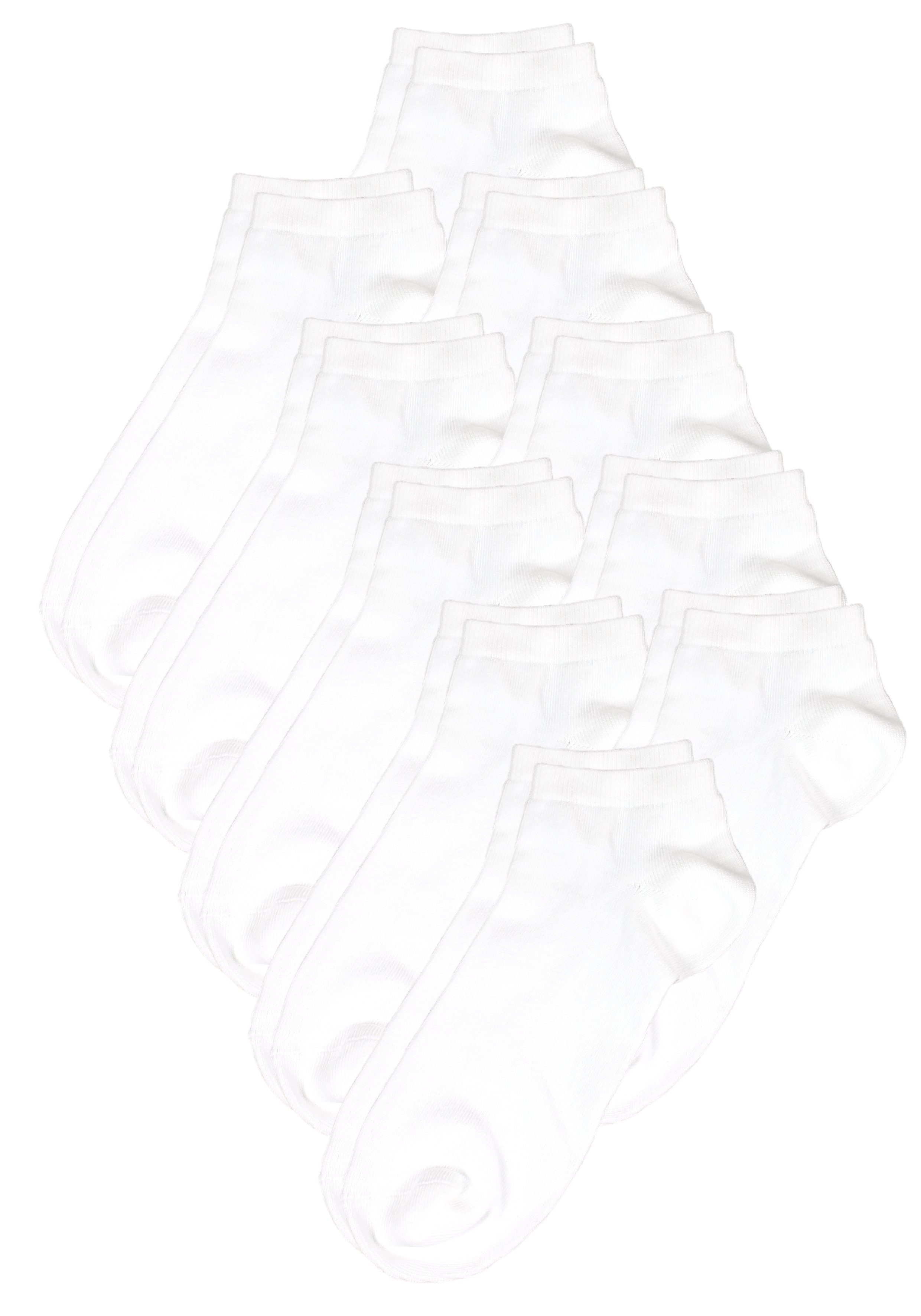 Rogo Socken (10-Paar) mit weichem Komfortbund weiß