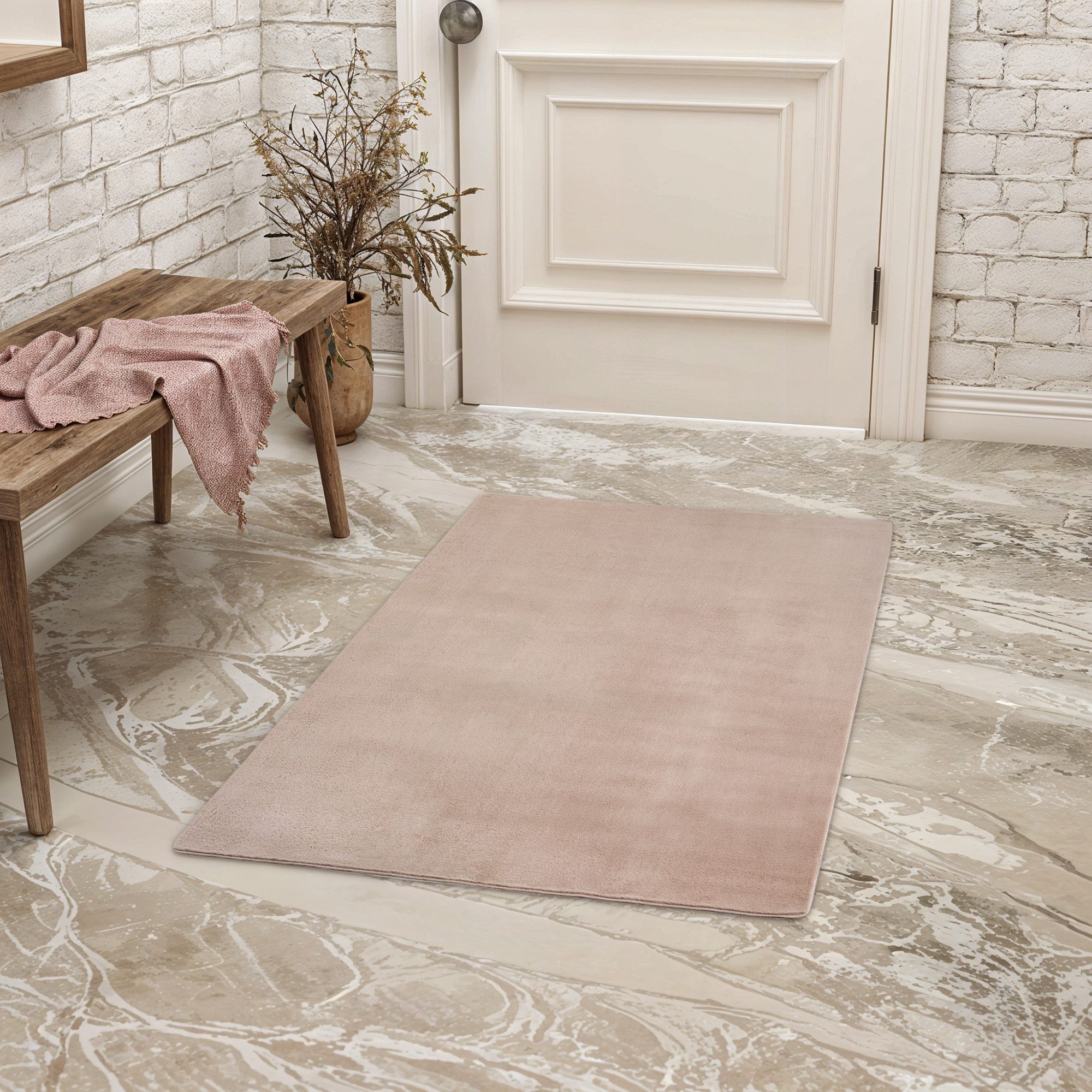 Teppium Teppich Unicolor - Einfarbig, Läufer, Höhe: 11 mm, Kurzflor Teppich günstig online kaufen