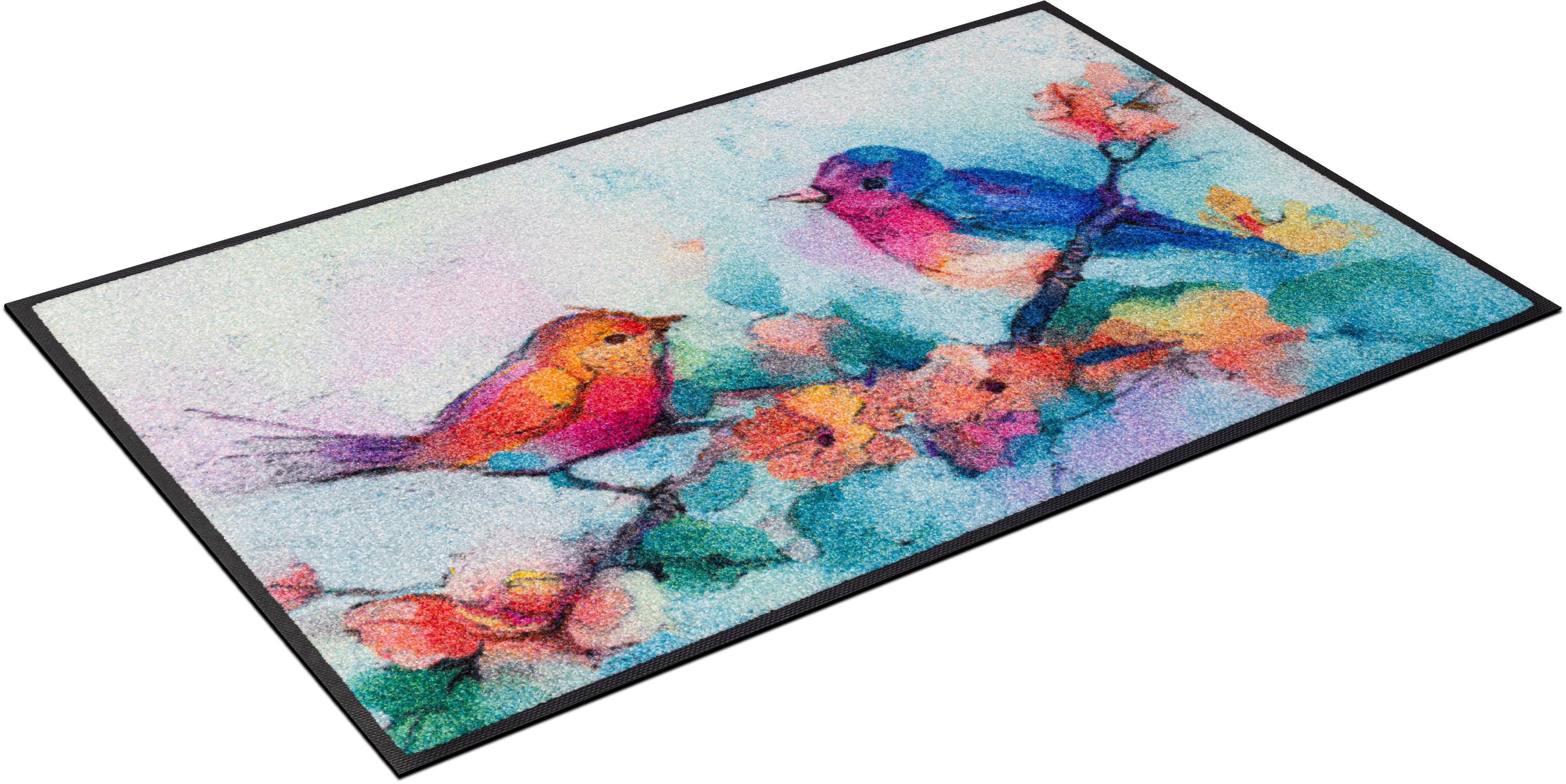 Fußmatte Birdorama, wash+dry by Kleen-Tex, rechteckig, Höhe: 7 mm, Schmutzfangmatte, rutschhemmend, In- und Outdoor geeignet, waschbar