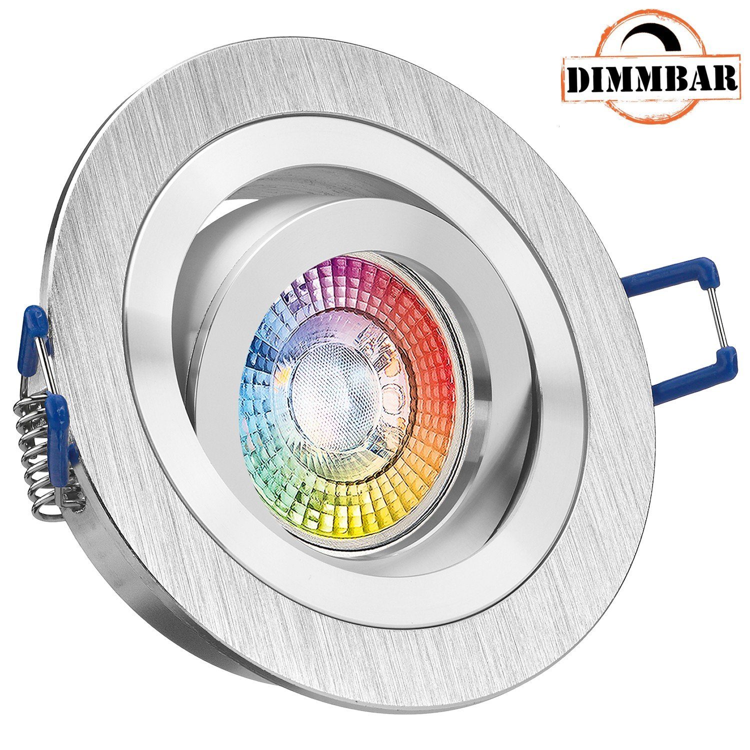 LEDANDO LED extra in Einbaustrahler LED 3W zweifarbig Einbaustrahler flach bicolor mit Set - RGB