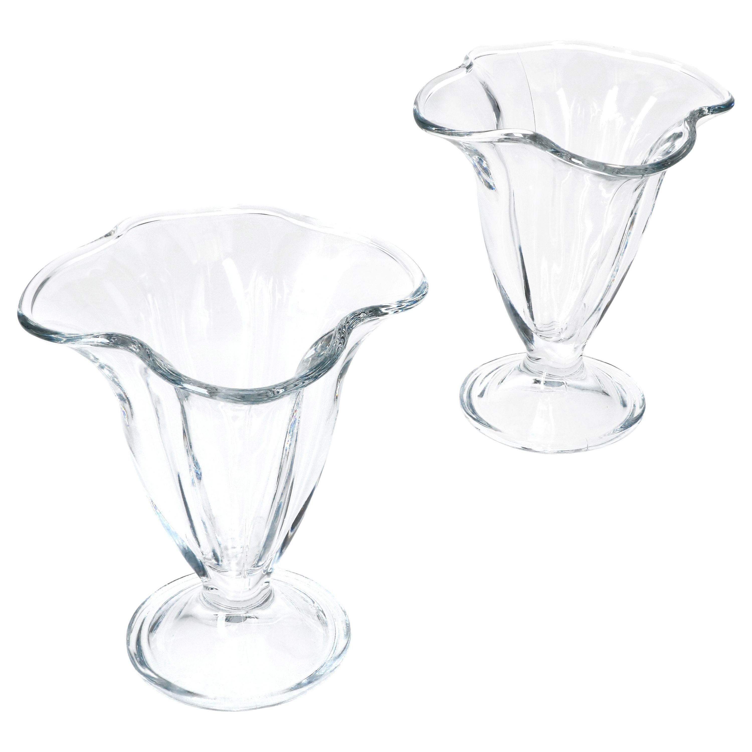 Eisschale Fuß Glas MamboCat Dessert-Schale, 2x Eisbecher 150ml CANA mit