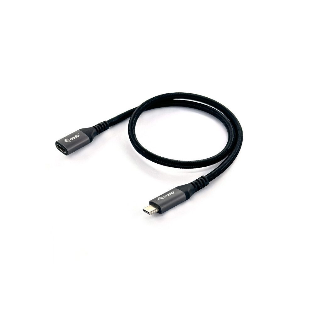 Equip USB 3.2 Gen 2 C auf C Kabel 0,5m PD100W 4K/60Hz 10Gbps schwarz USB-Kabel, USB 3.2 Gen 2 C auf C, USB 3.2 Gen 2 C auf C, Unterstützt 100W Power Delivery