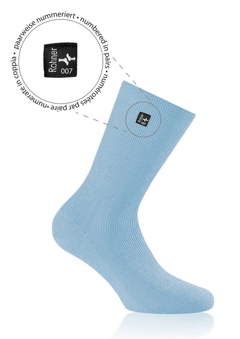 Socken Tagessocke SupeR (gerippt, rutschfest, Baumwolle) babyblau Herren