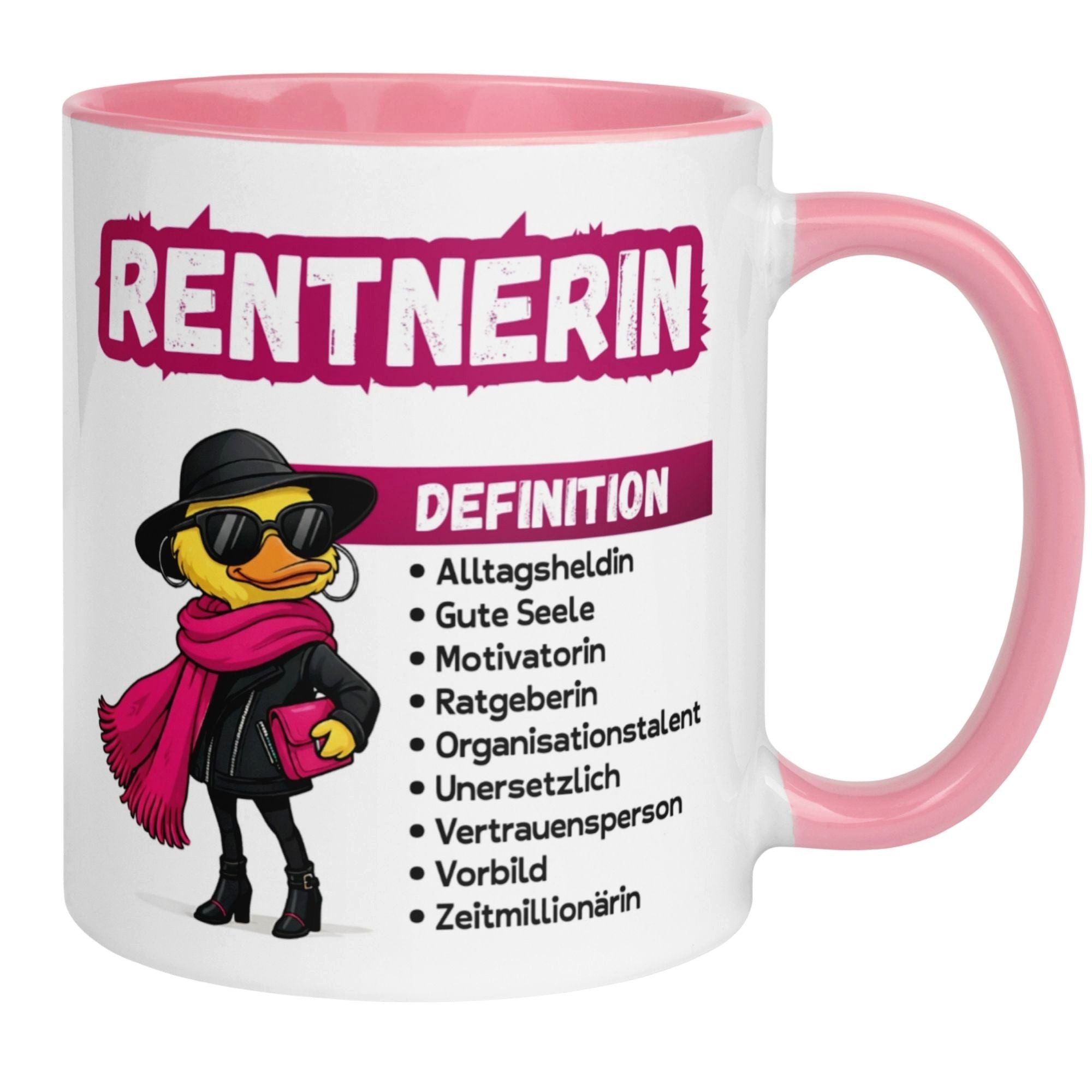 Momentals Tasse Rentnerin – „Definition einer Rentnerin“ – Geschenk Rente Frau, Gratis Versand · Links-&Rechtshänder · Spülmaschinenfest