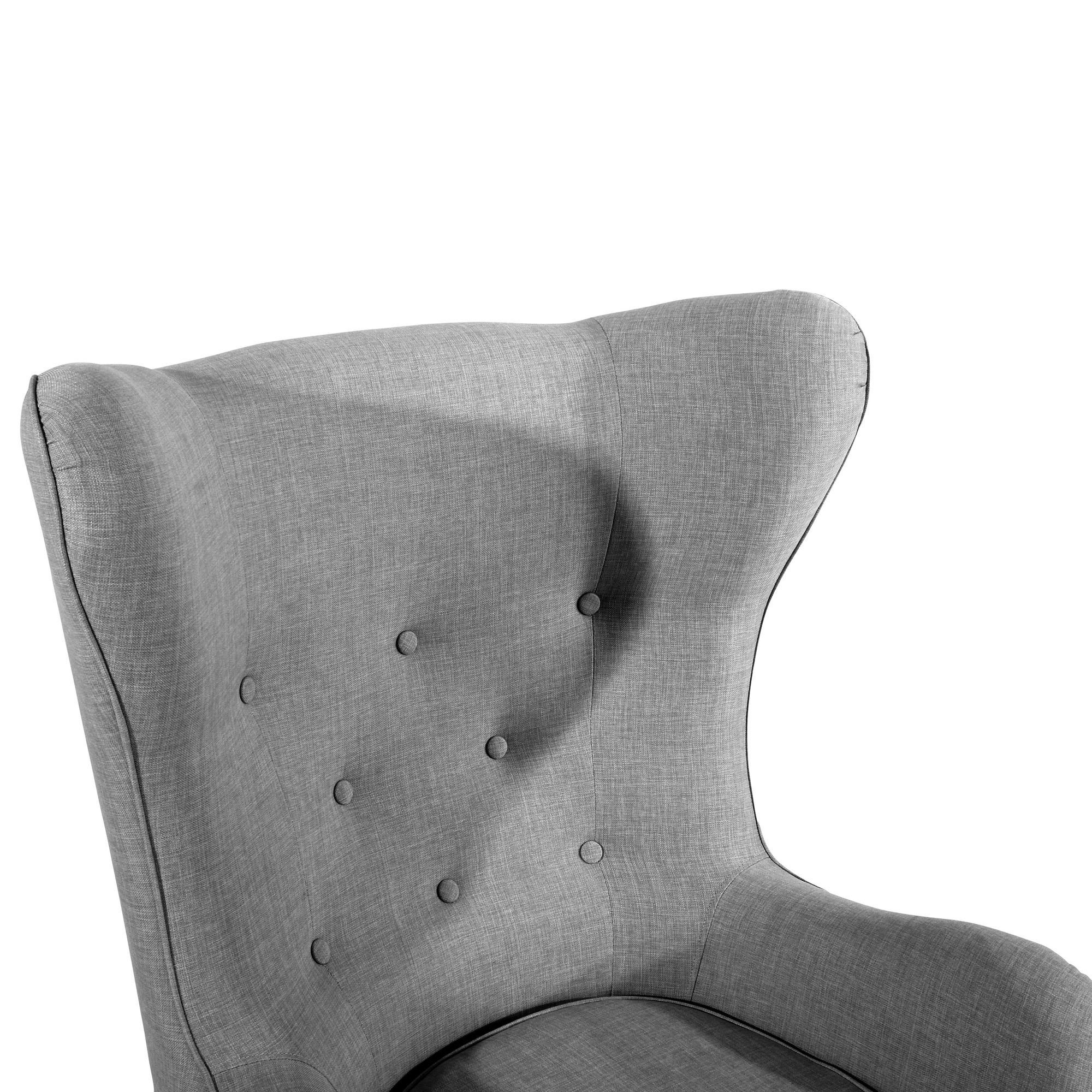 58 aufm Kessel Sessel Kostenlosem Sitz Versand, Eiche (Sparpreis (Leinenoptik) Ohrenbackensessel Karrah Flachgewebe inkl. hochwertig Bezug natur verarbeitet,bequemer 1-St)
